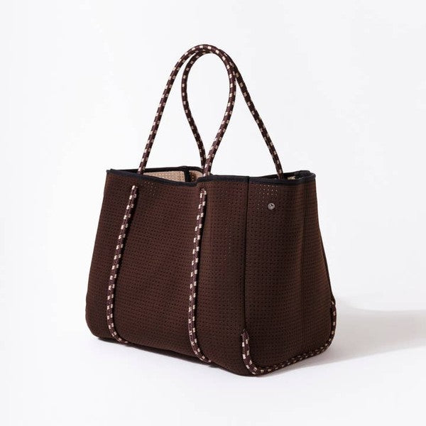 (PRE-ORDER) - ESPRESSO BROWN NEOPRENE TOTE BAG