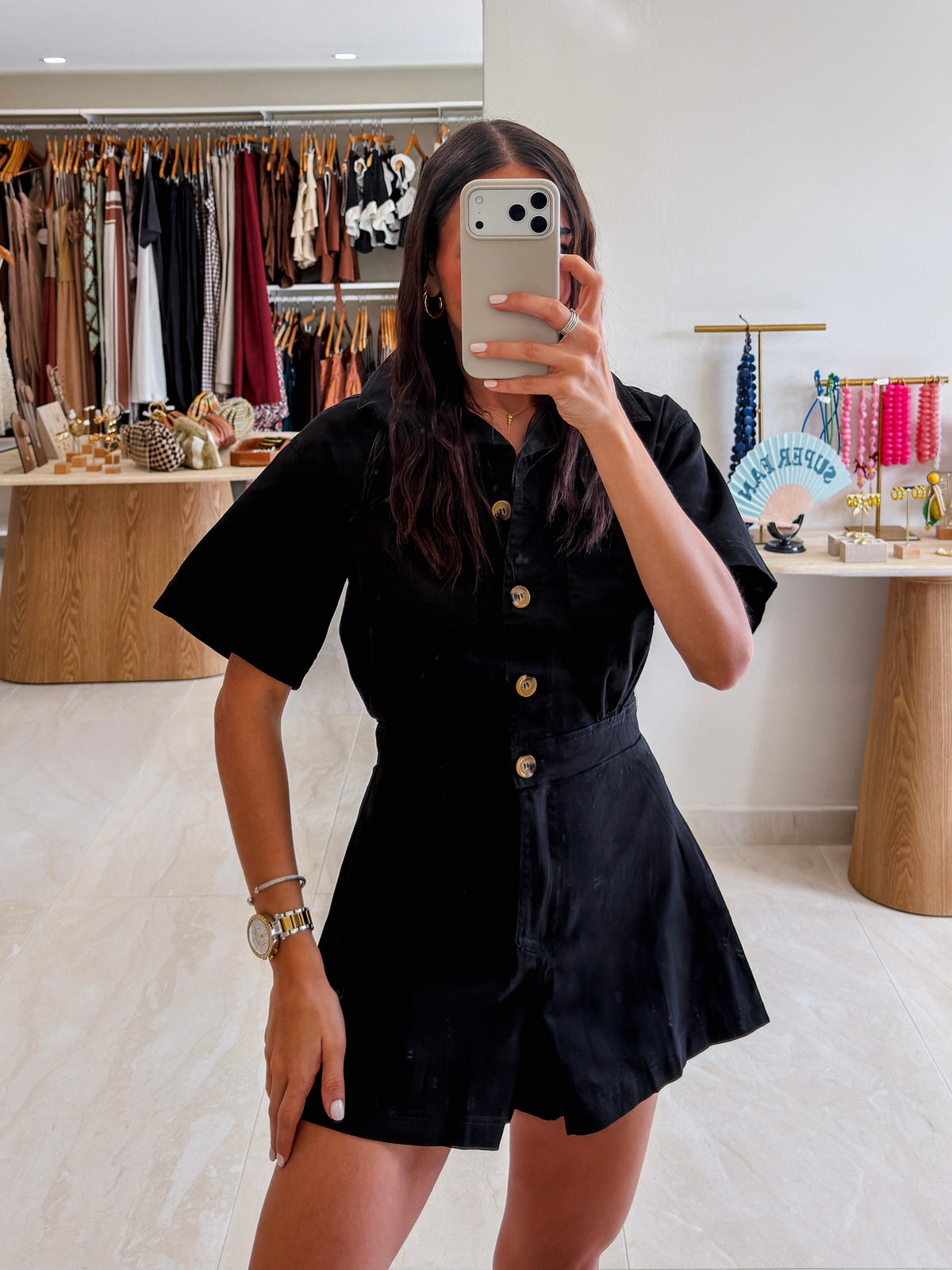 CORA BLACK ROMPER