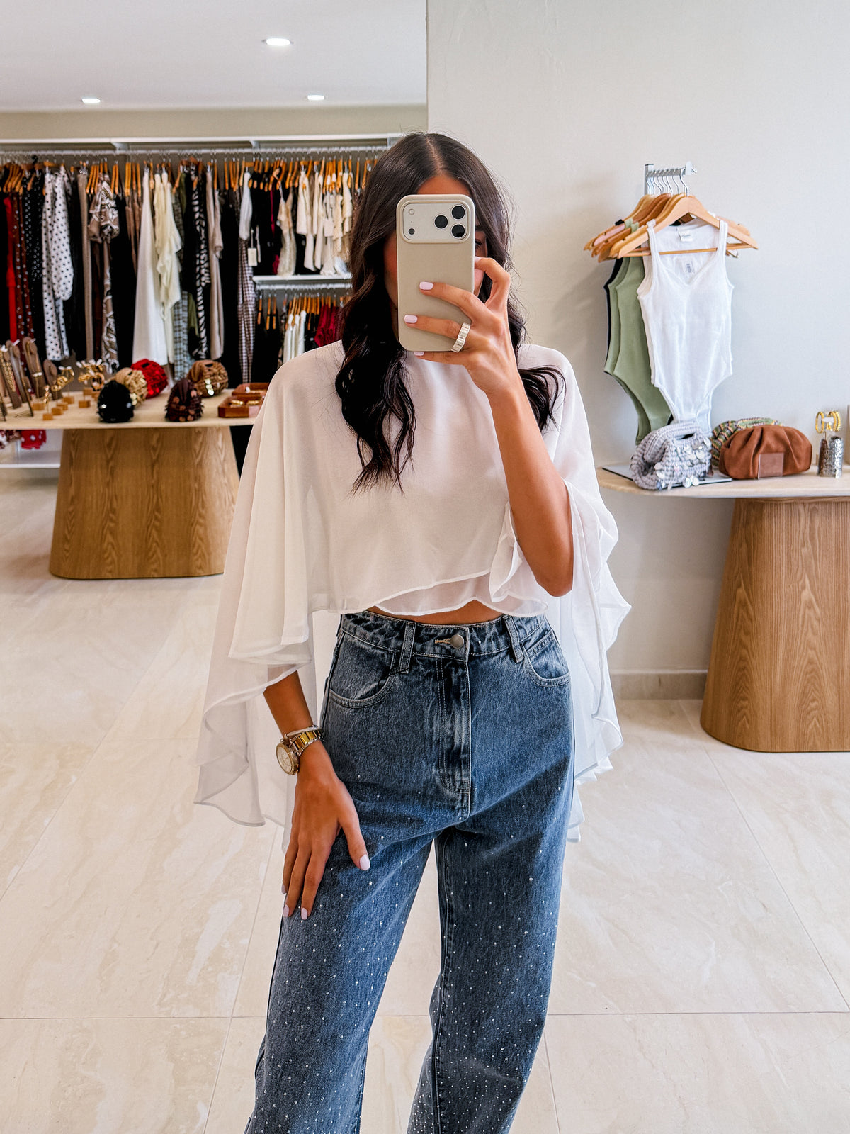 SARINA OFF WHITE CHIFFON CAPE