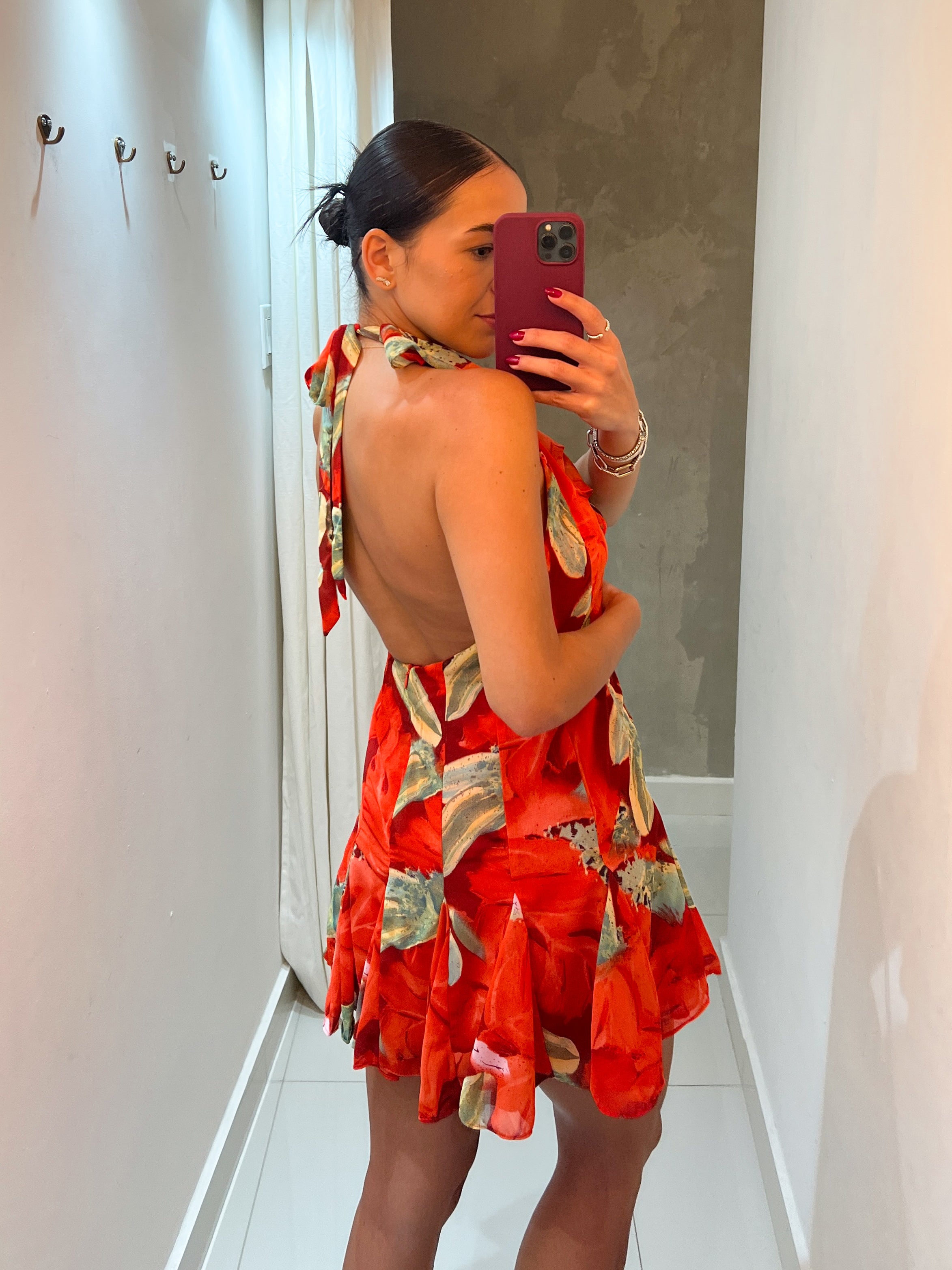 LISSANDRA TROPICAL PRINT DRESS