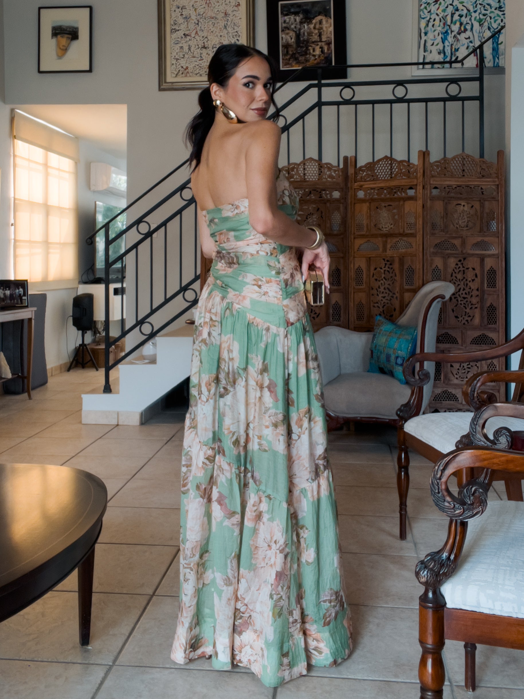 SANDRA FLORAL MAXI DRESS