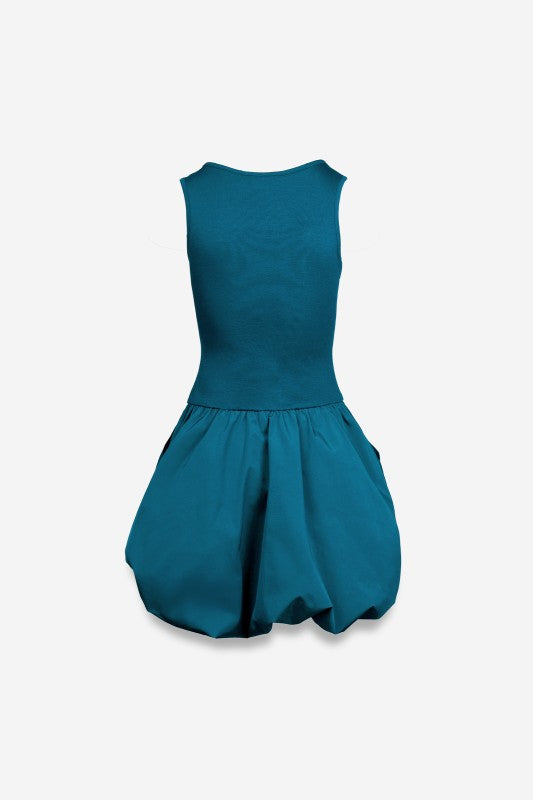 PENELOPE TEAL BUBBLE DRESS