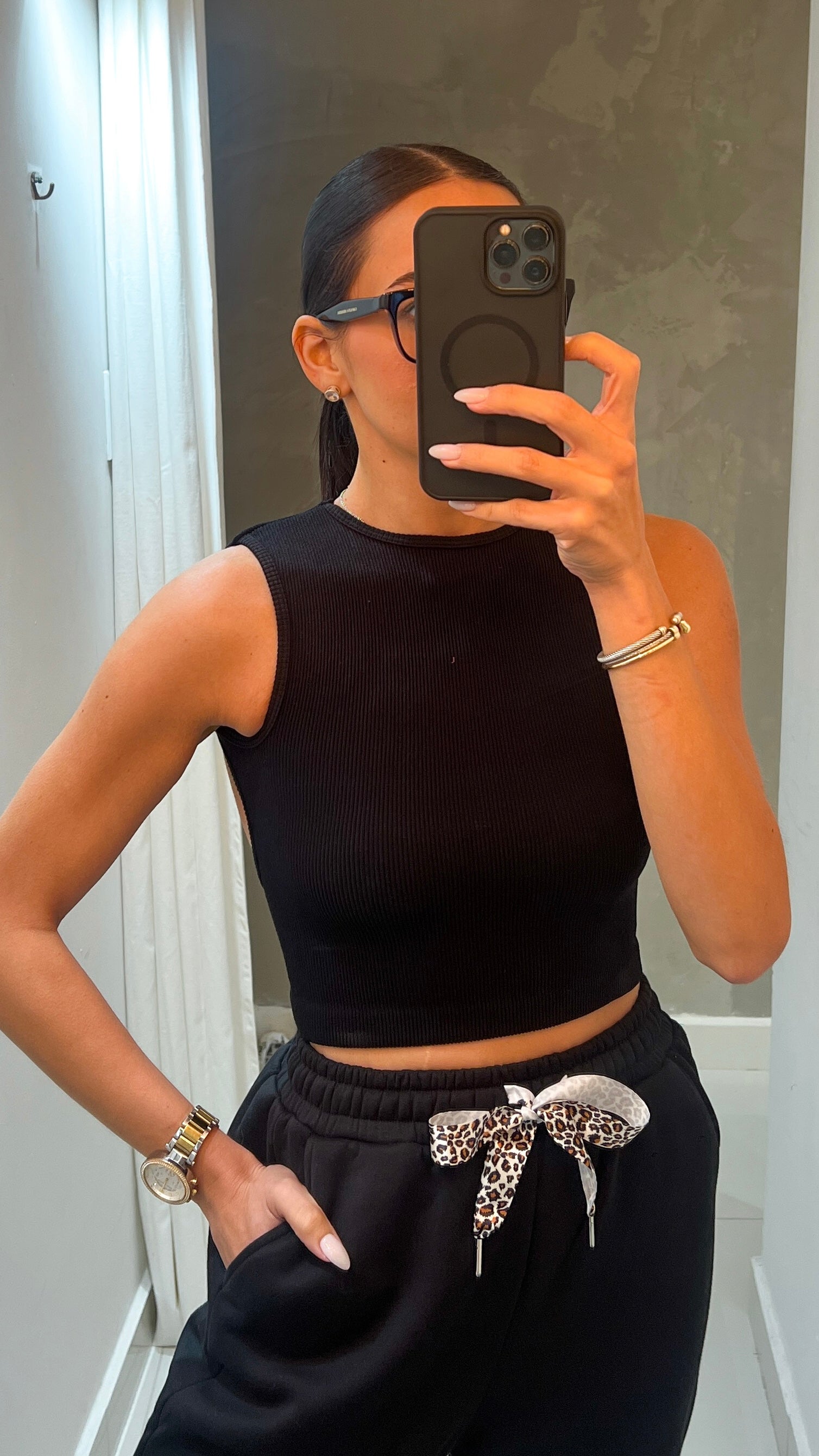 CORAL RIBBED OPEN BACK CROP TANK