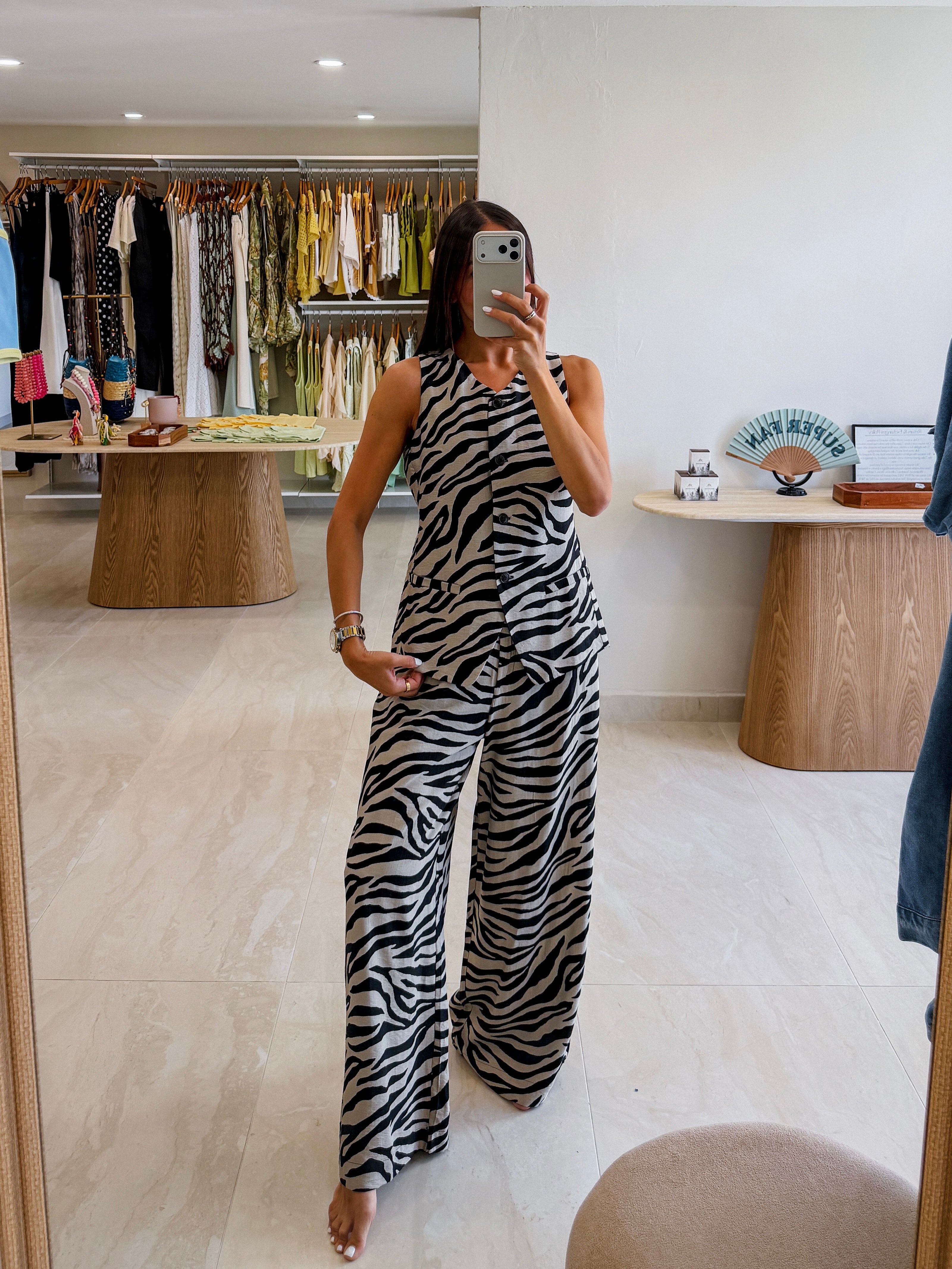 IPAMENA ZEBRA VEST PANTS SET