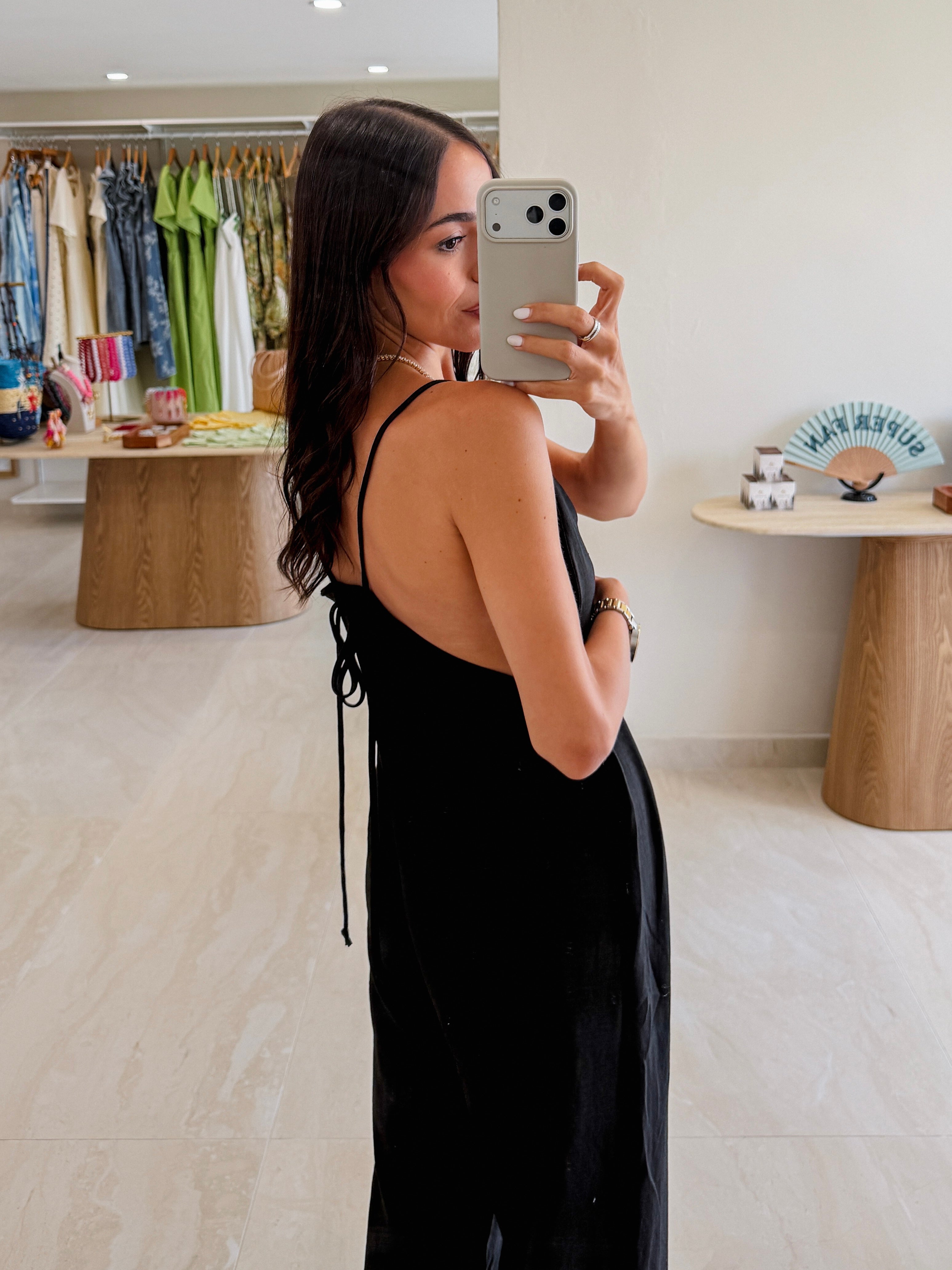 NADIA VNECK BACK TIE JUMPSUIT
