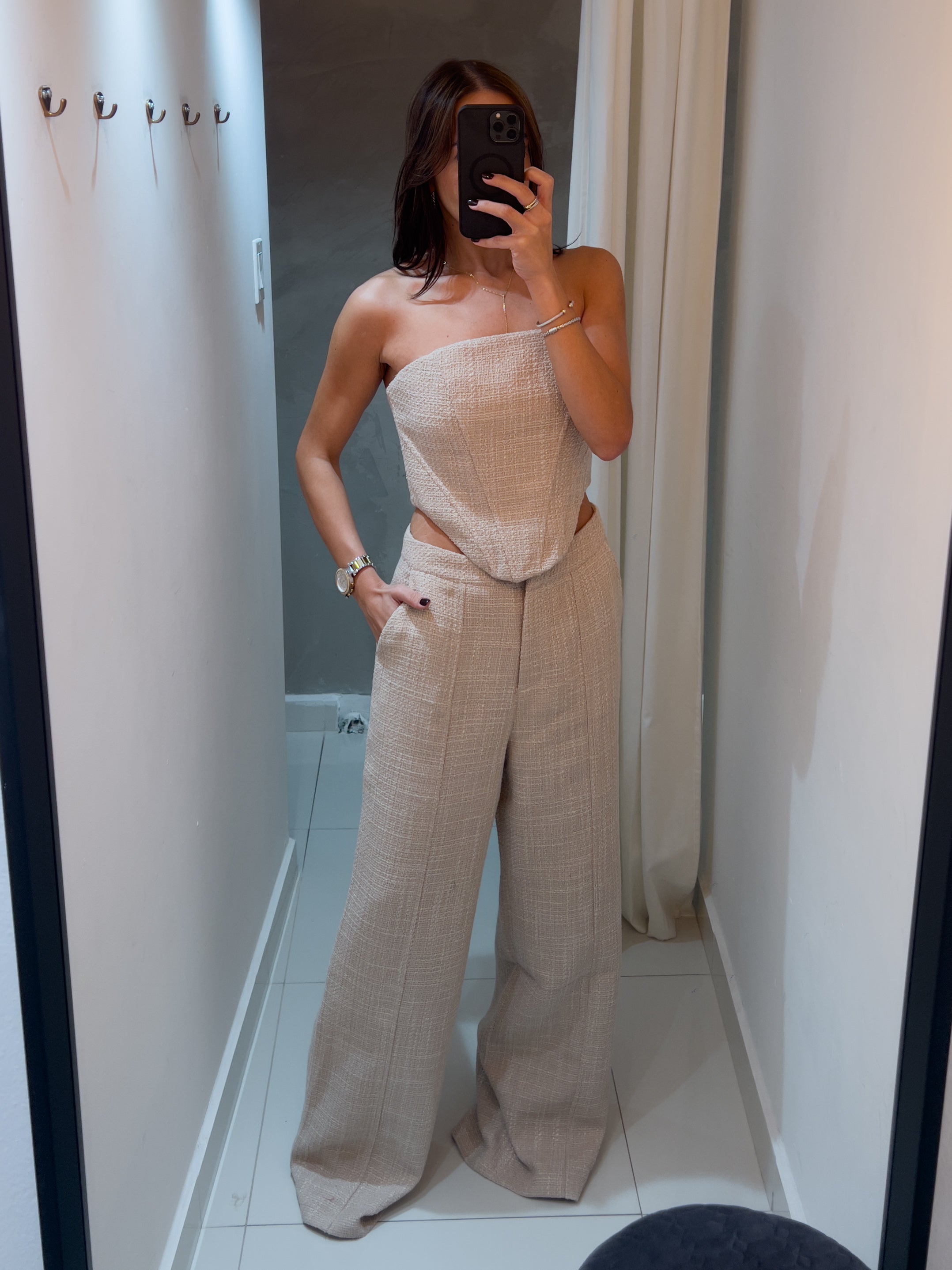 IRENE NATURAL TAILORED TWEED SET