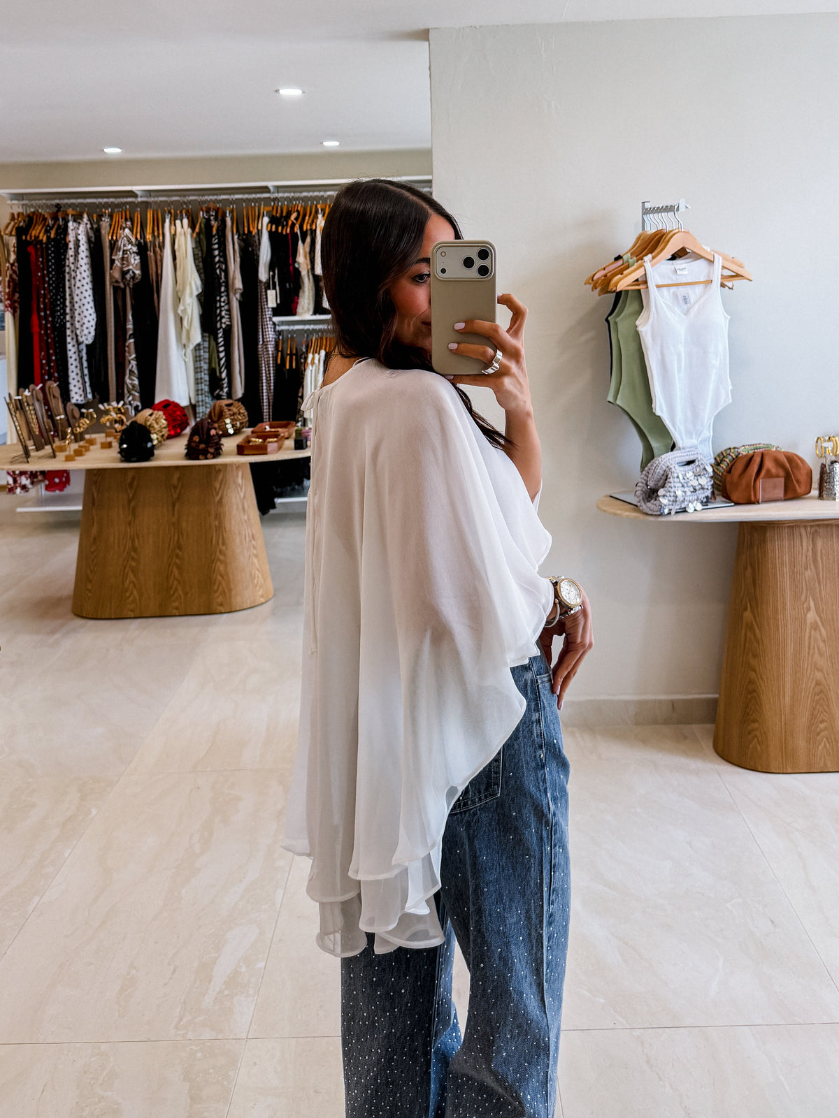 SARINA OFF WHITE CHIFFON CAPE