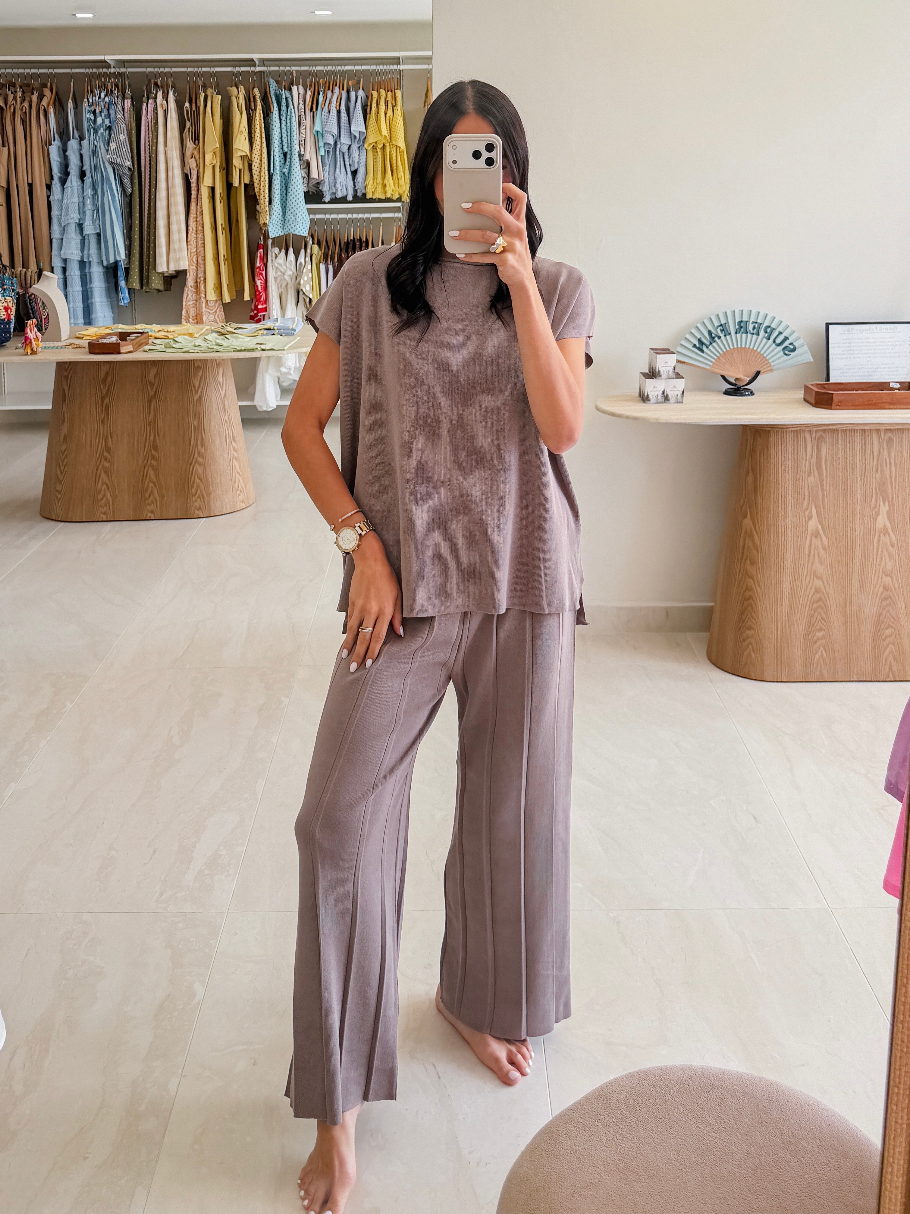 KRISTY LIGHT BROWN TRAVEL SET