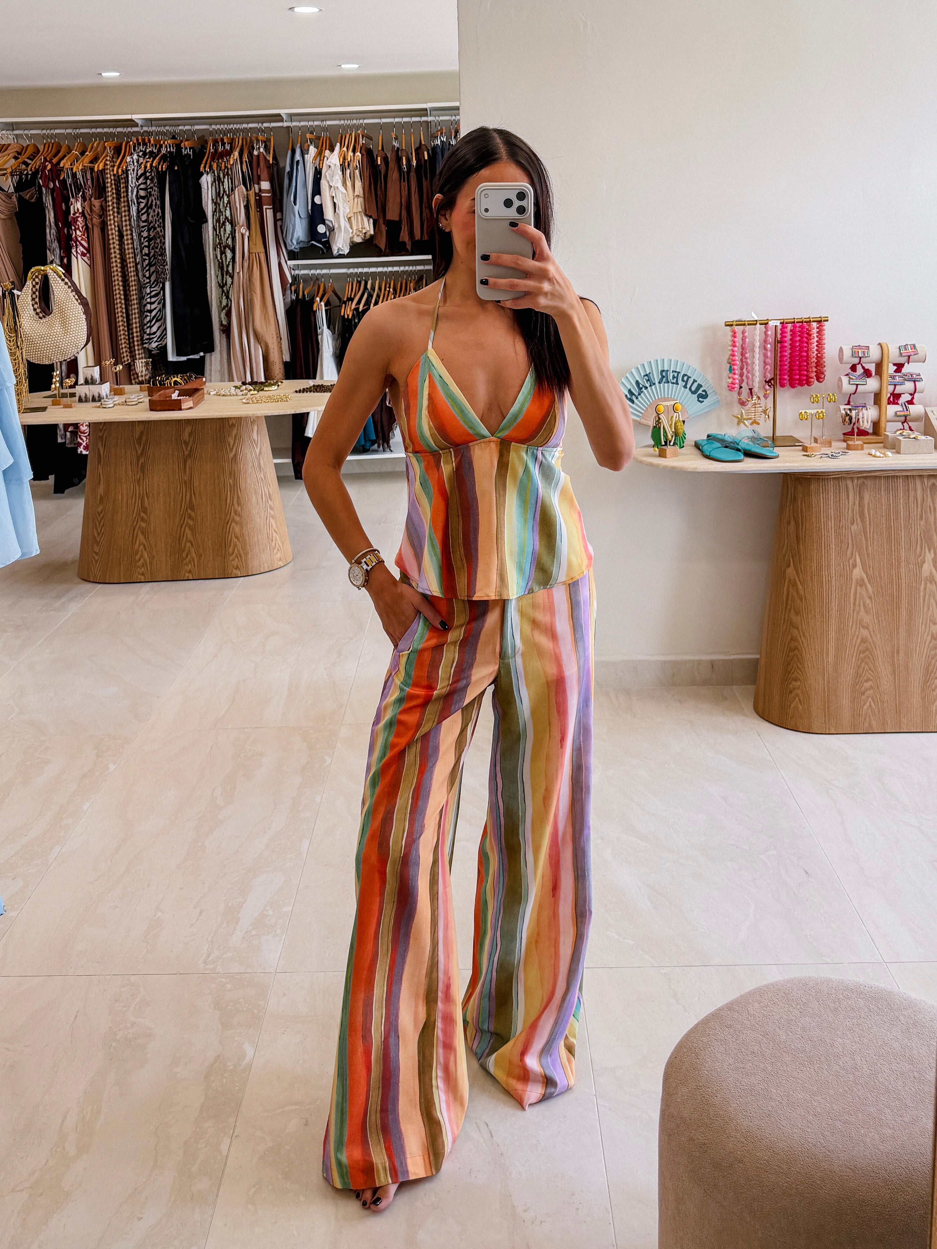 GRETA STRIPES PANT SET