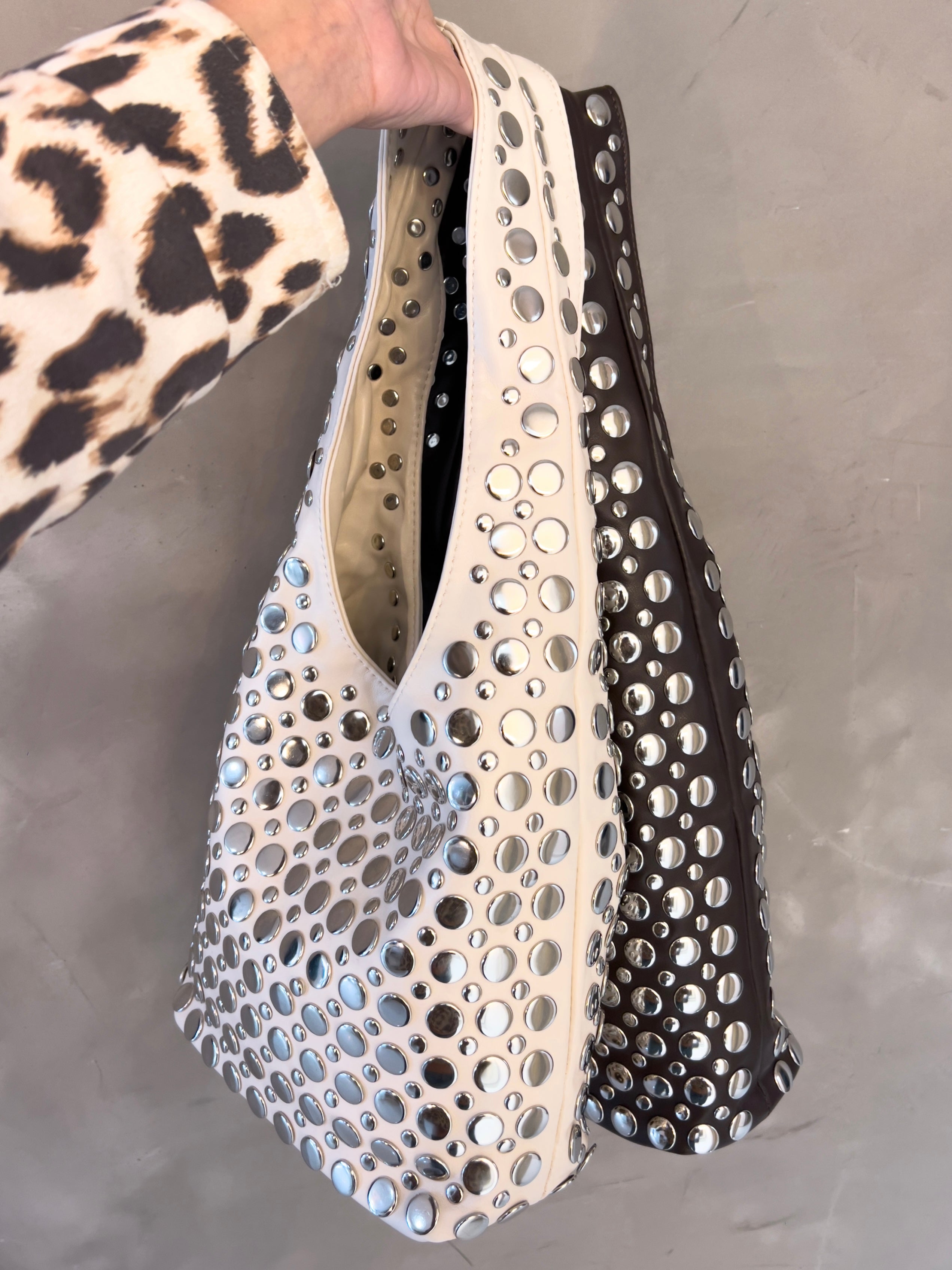YRIS STUDDED BUCKET BAG