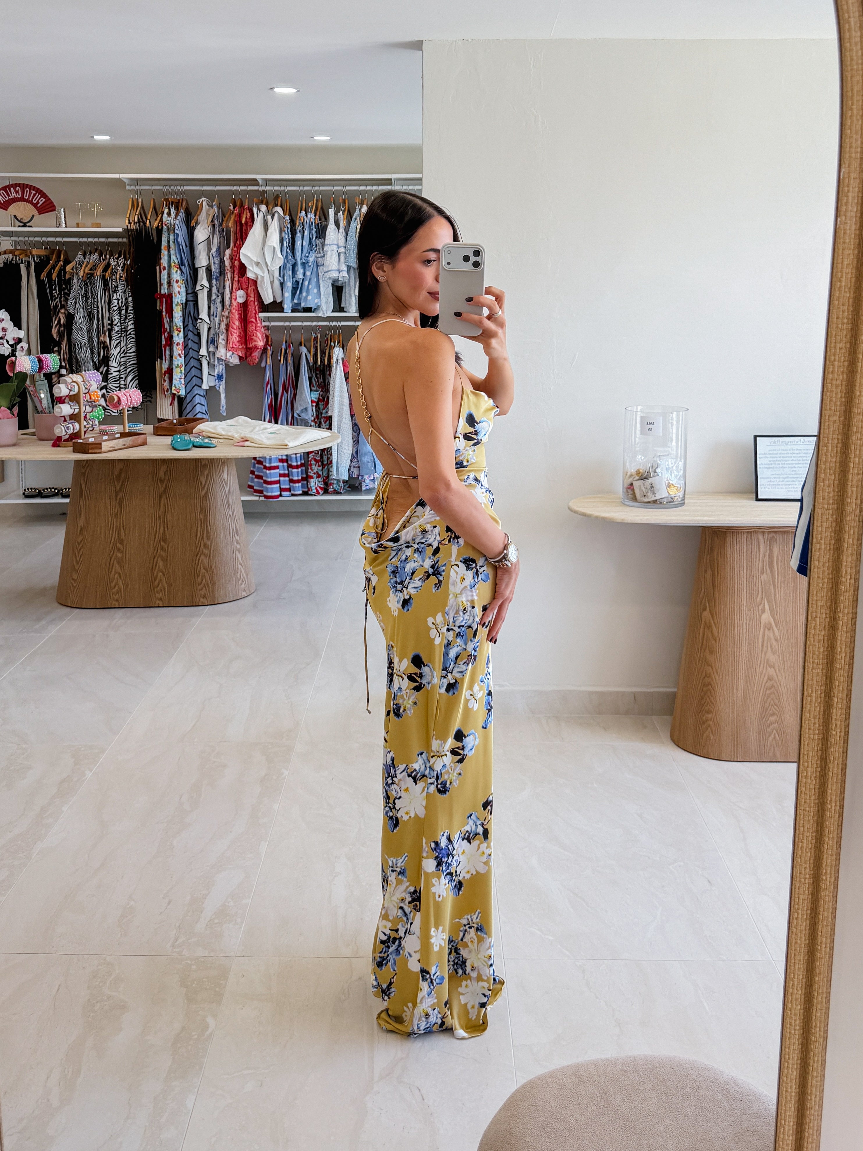 DEMI METALLIC CHAIN SLIP GOWN