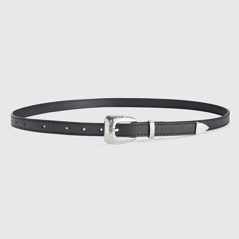 WESTERN BUCKLE PLEATHER BELT