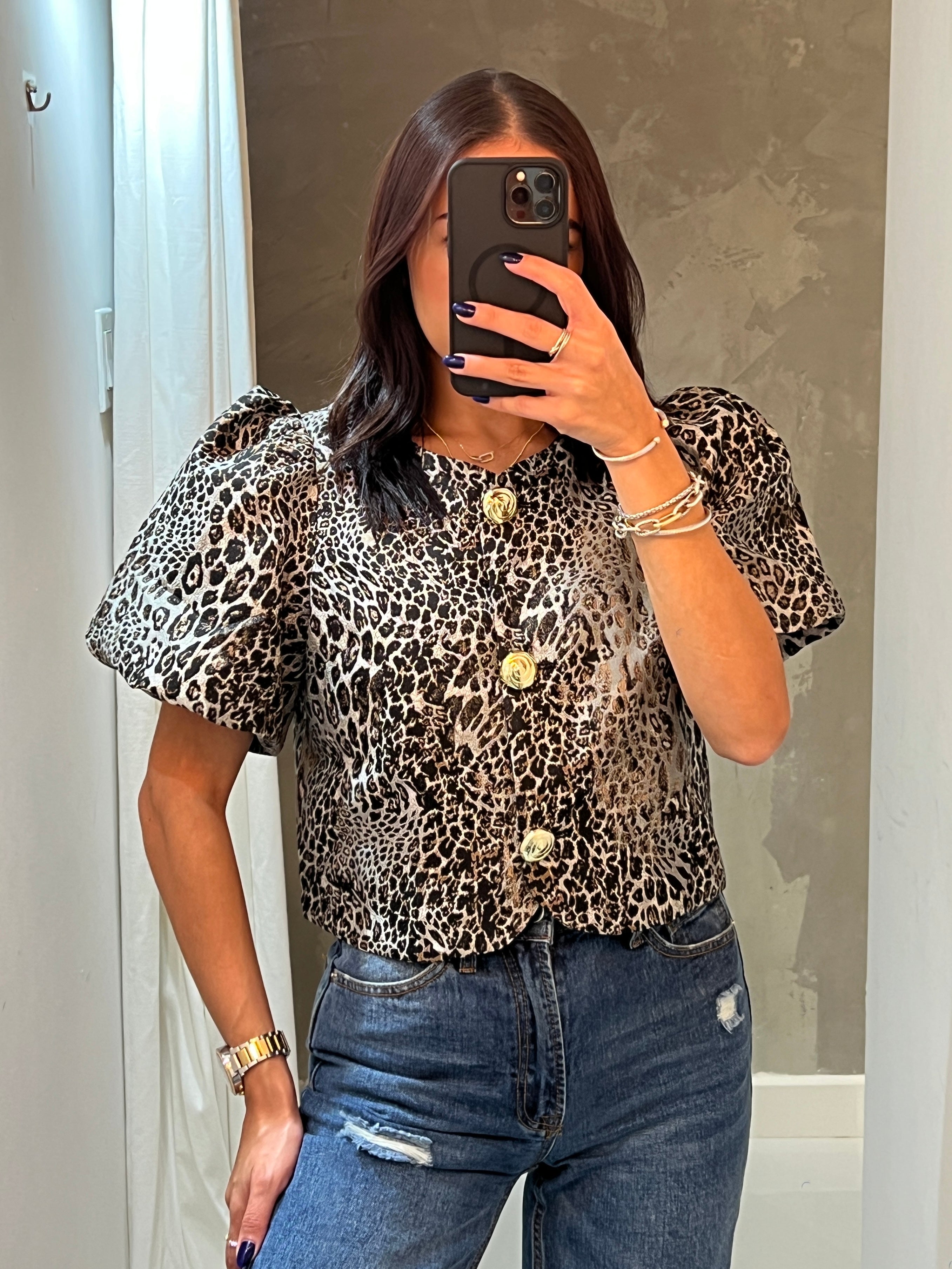 MARINA LEOPARD BLOUSE