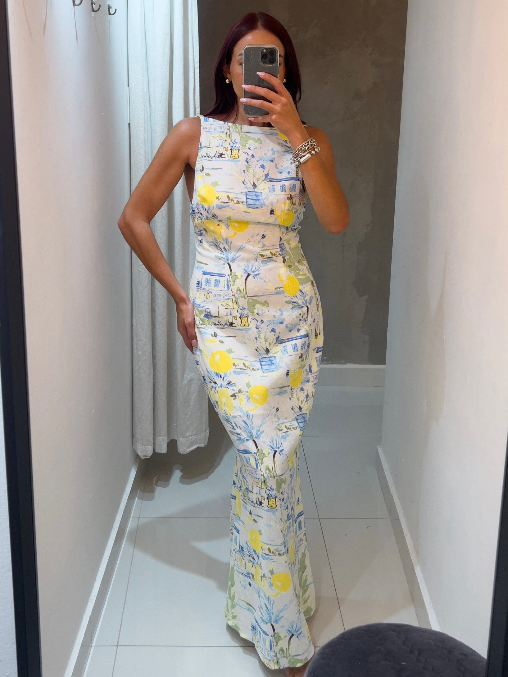 FIORELLA LIMA PRINTED MAXI DRESS