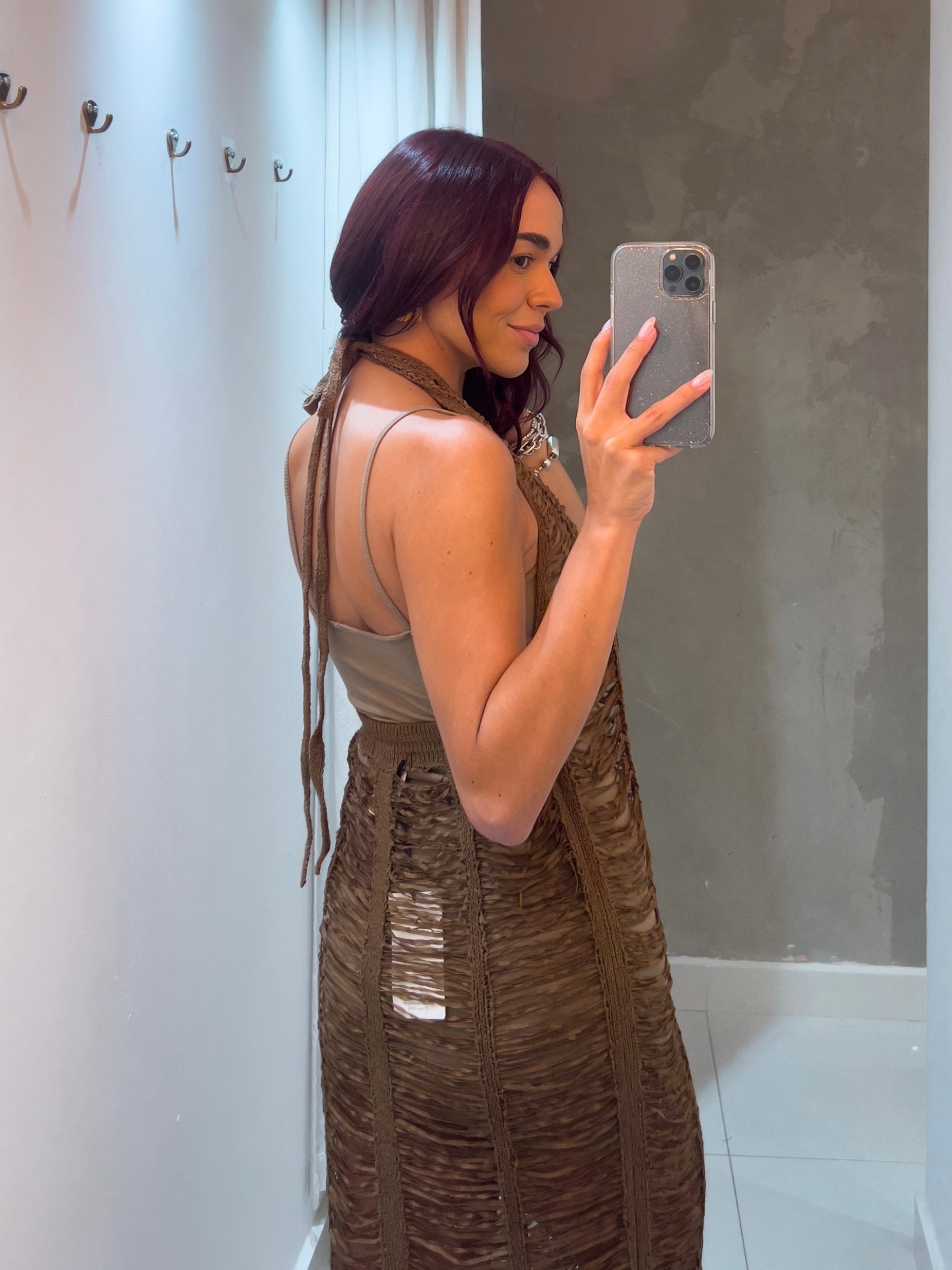 AMARA BROWN HALTER COVER UP