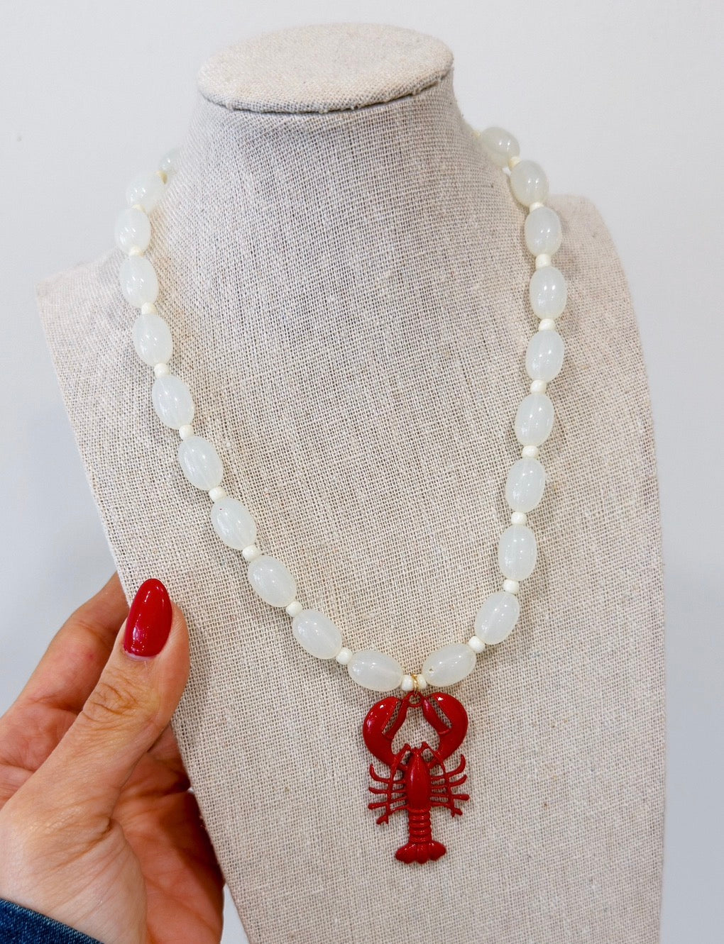 NOMI WHITE LOBSTER NECKLACE