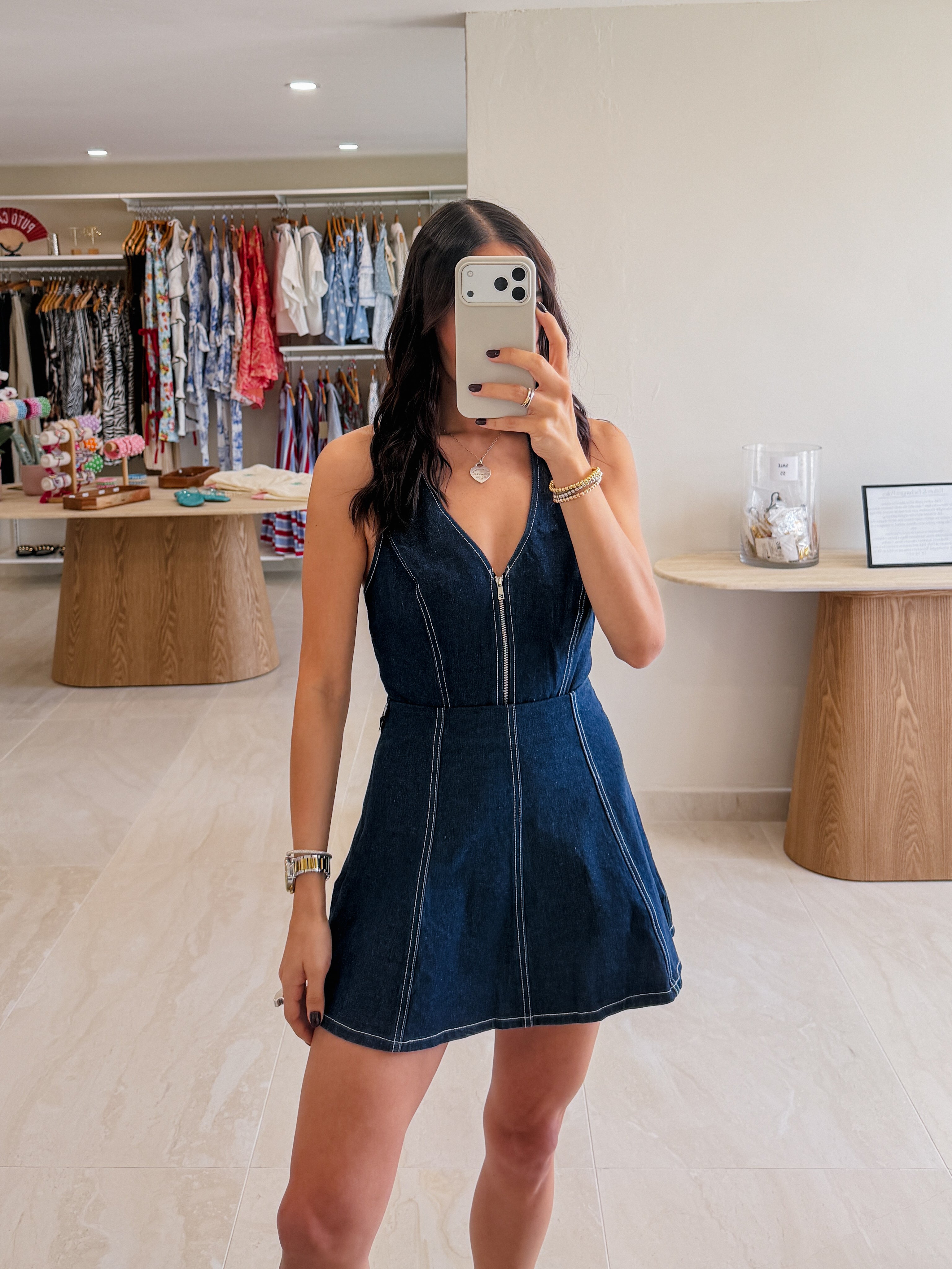DANIKA DARK DENIM SKIRT SET