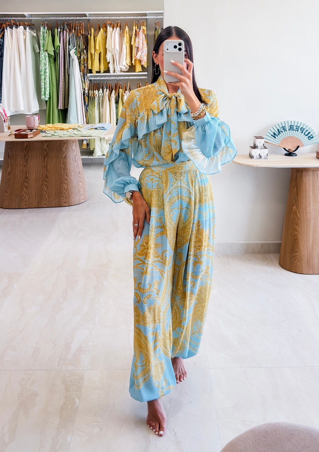 YARA PAISLEY PRINT PANTS SET