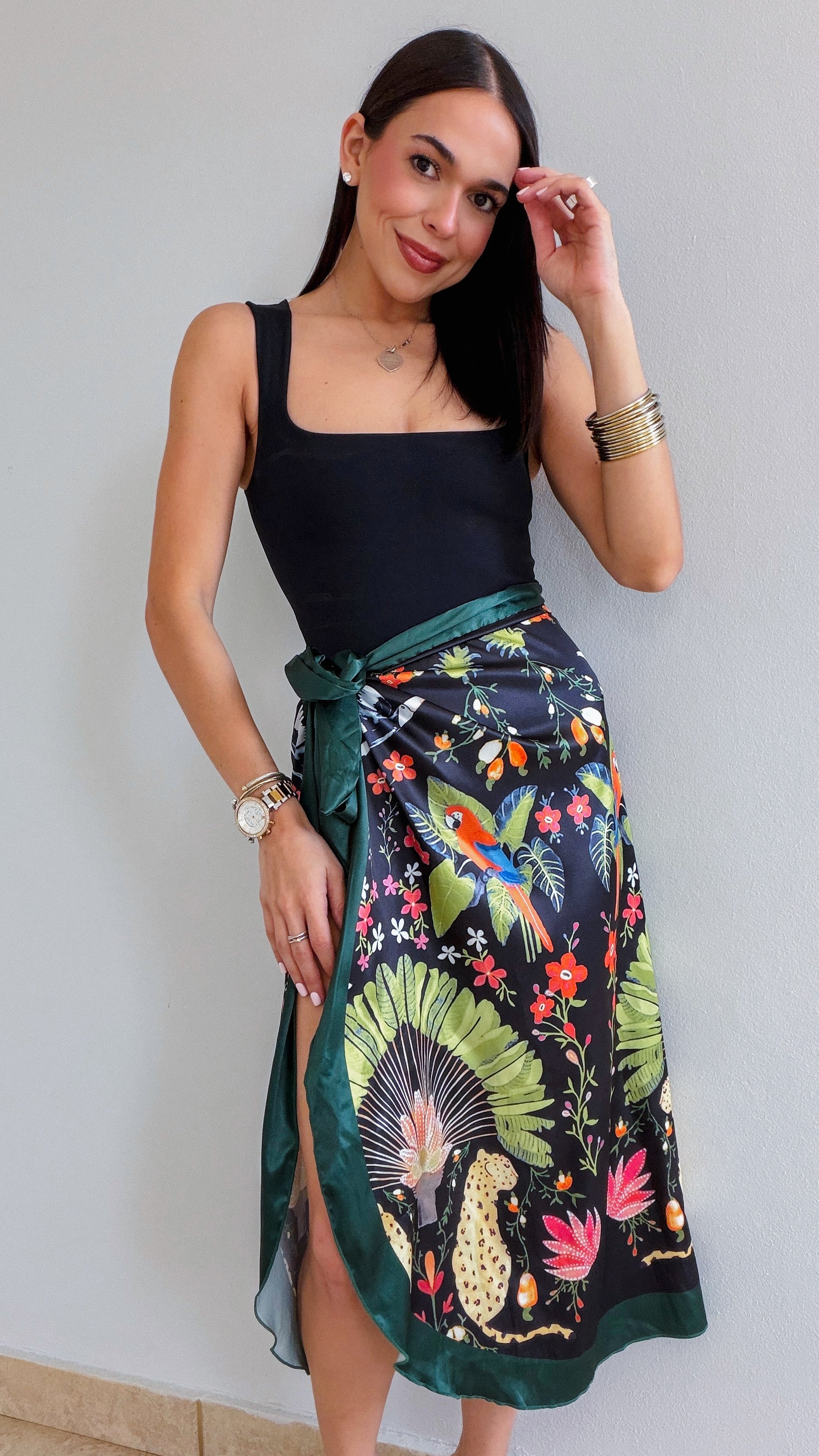 SERENA BLACK TIE WRAP SARONG