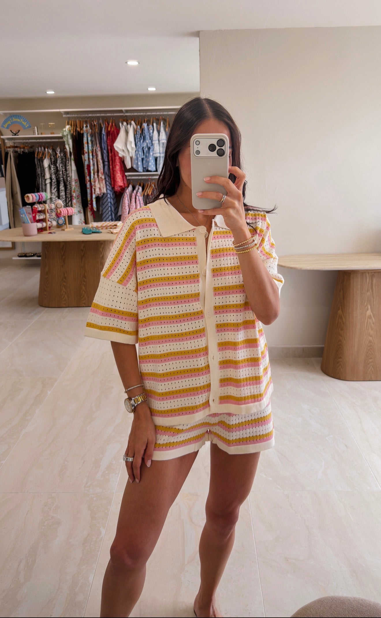 MELINA CROCHET COVER UP SHORTS SET