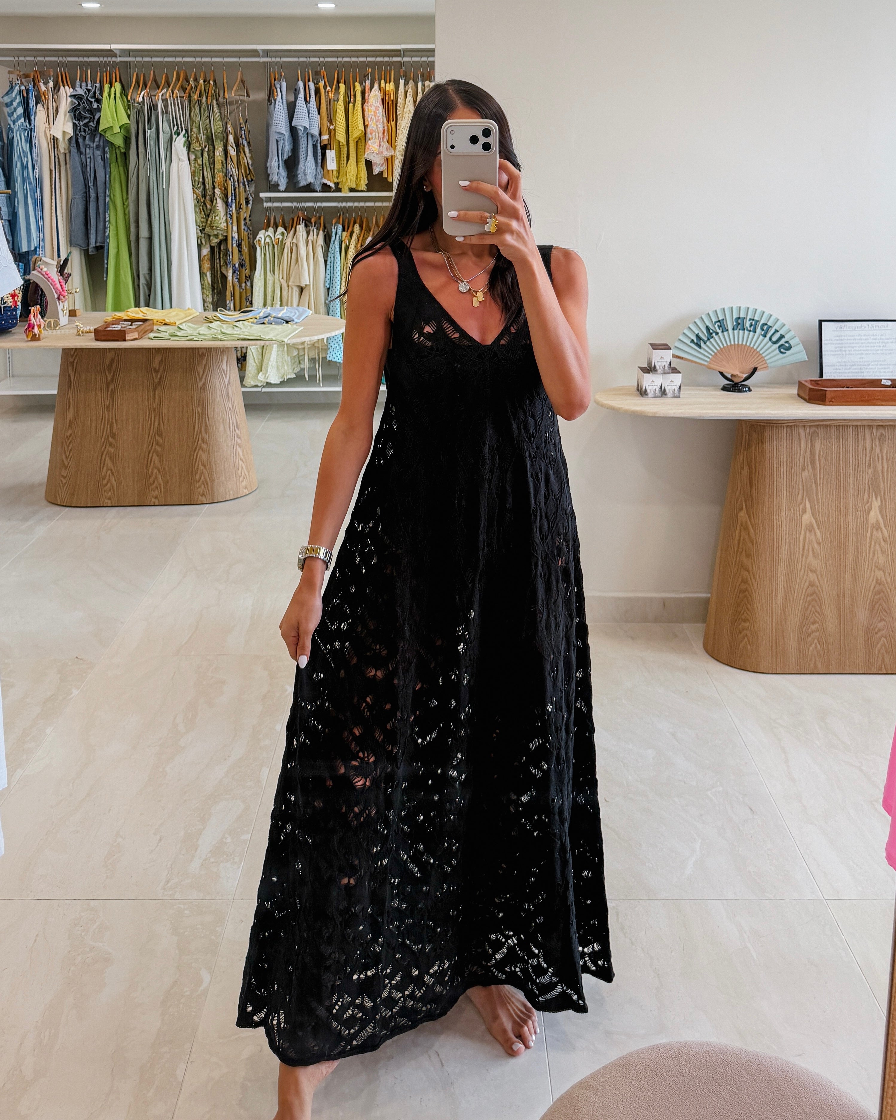 ADELA BLACK CROCHET COVER UP