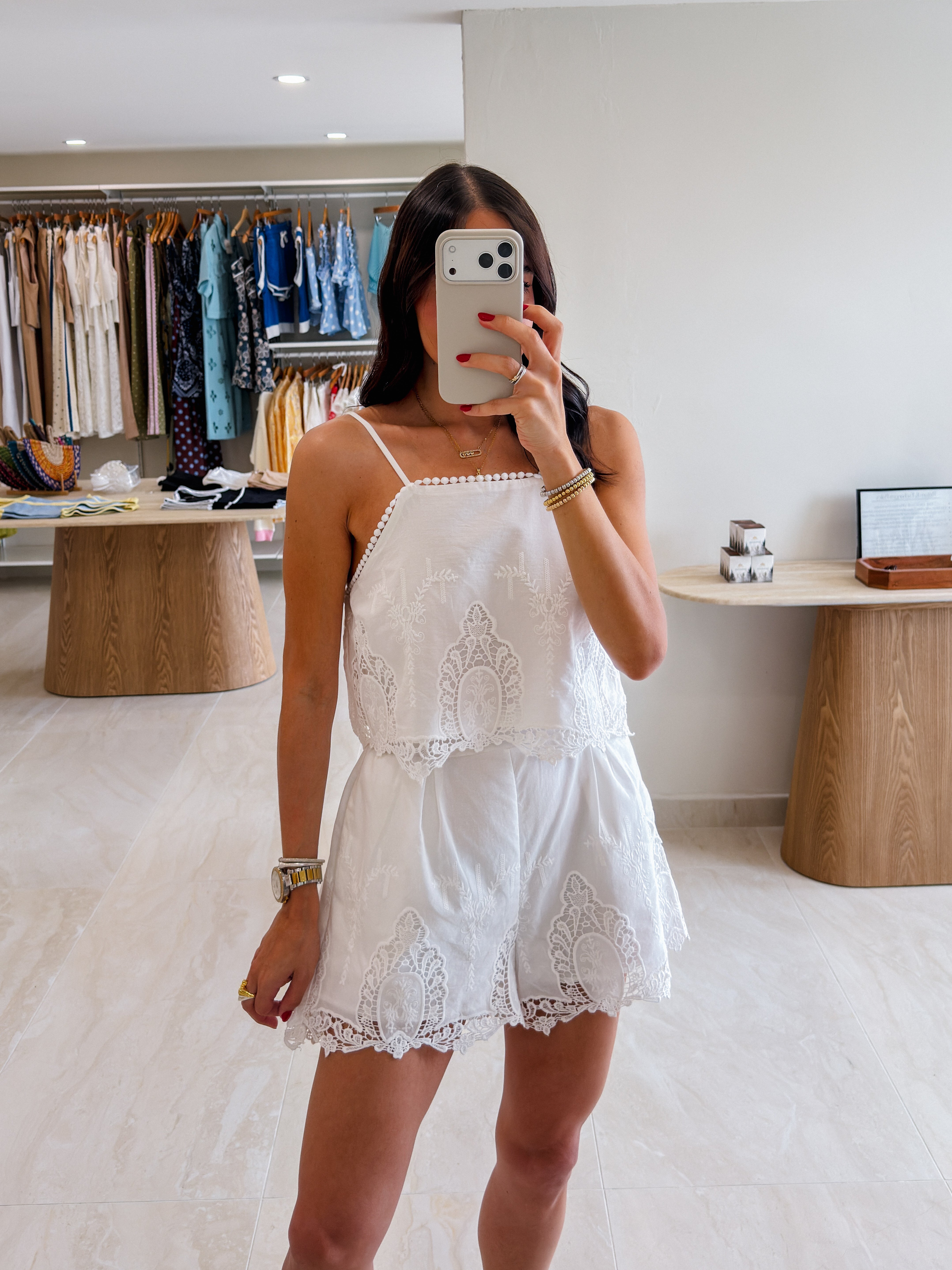 CINDY THREE PIECE EMBROIDERED SET