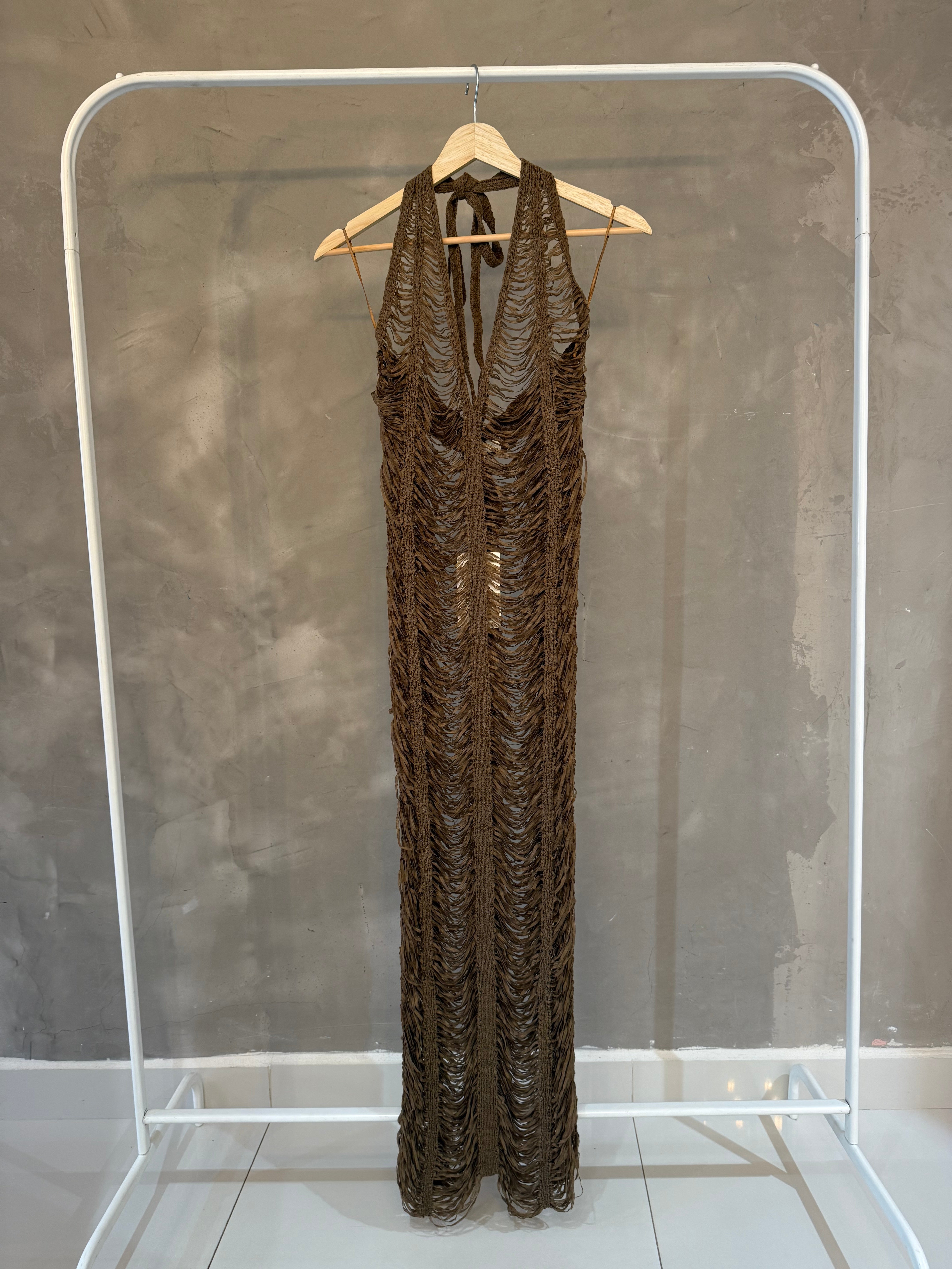 AMARA BROWN HALTER COVER UP