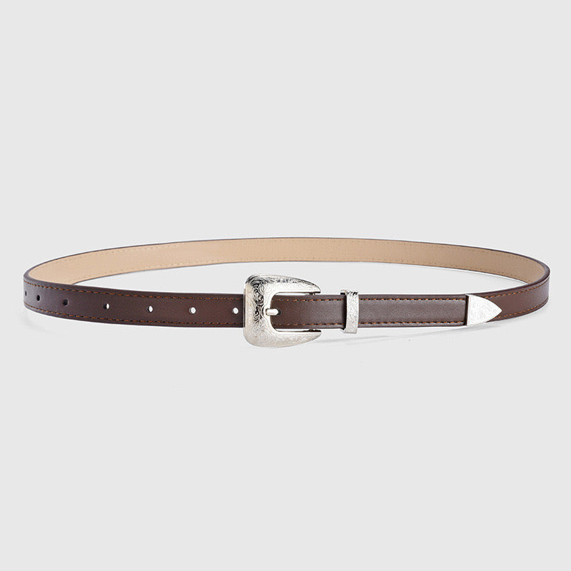 WESTERN BUCKLE PLEATHER BELT