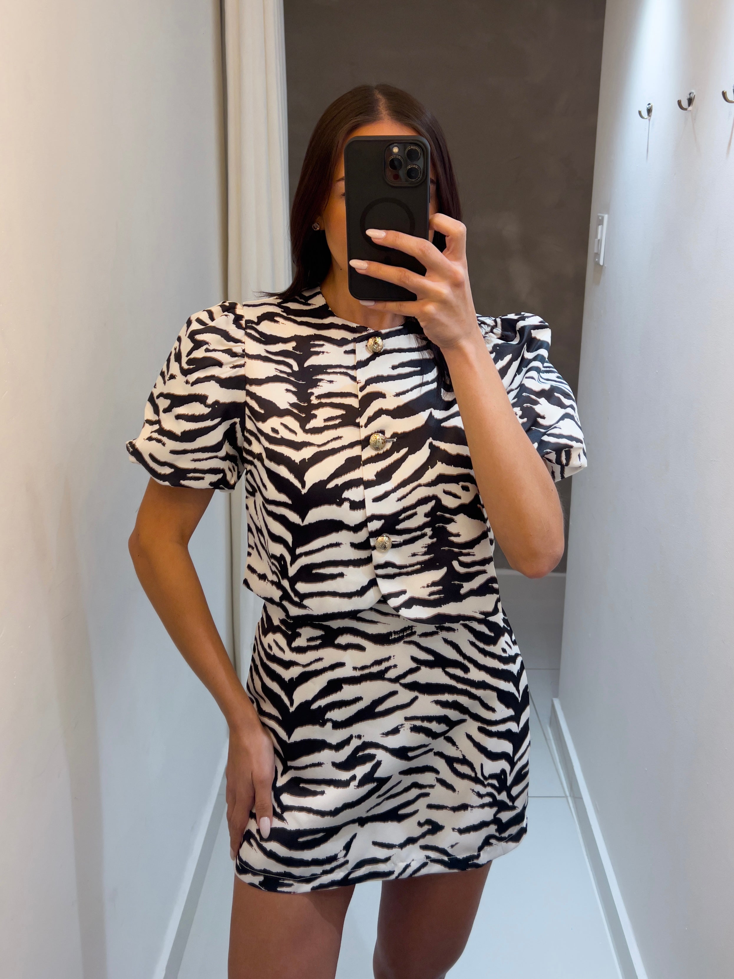 REBECA ZEBRA SKIRT SET