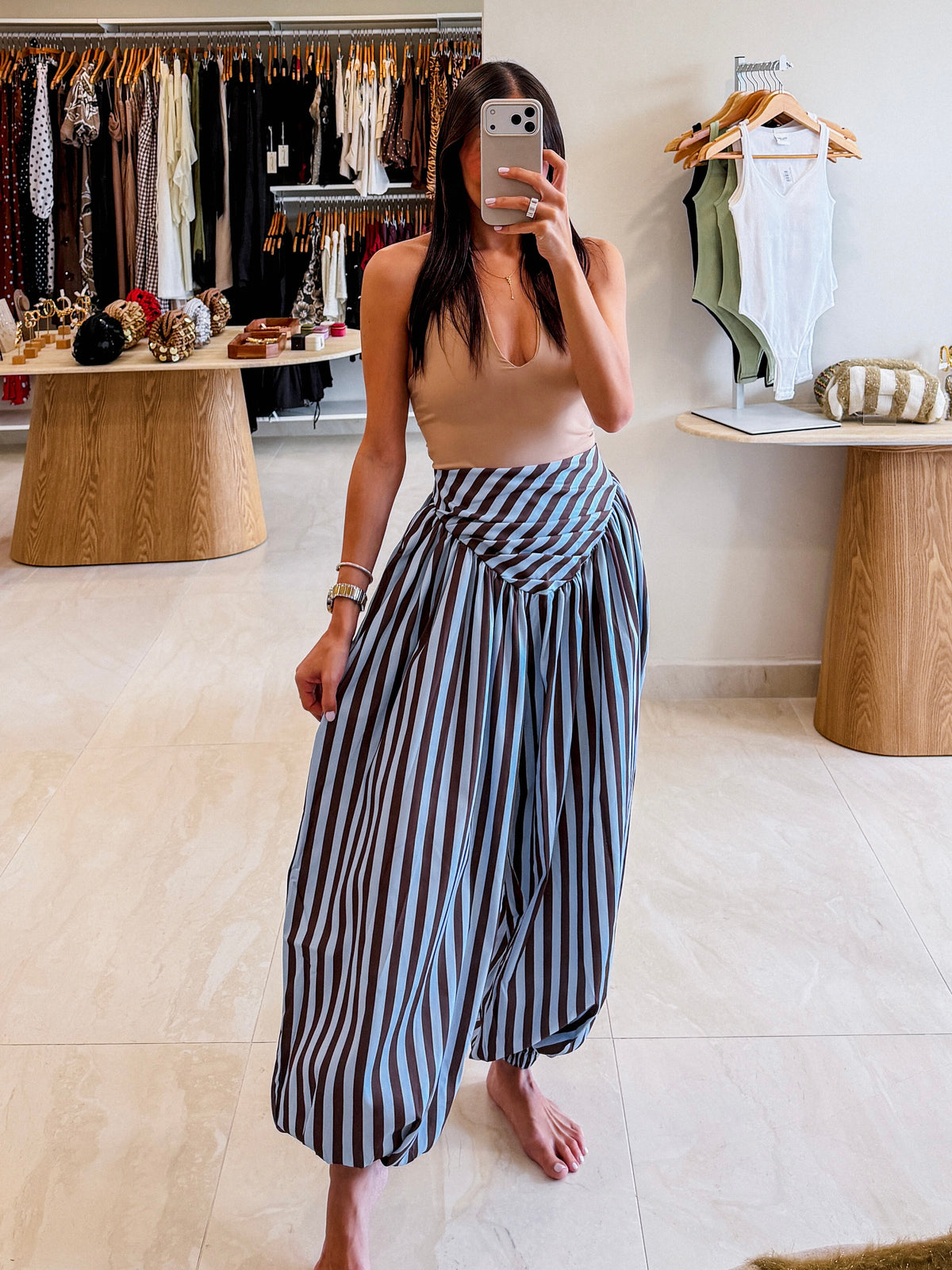 HAILEY BLUE/BROWN JOGGERS