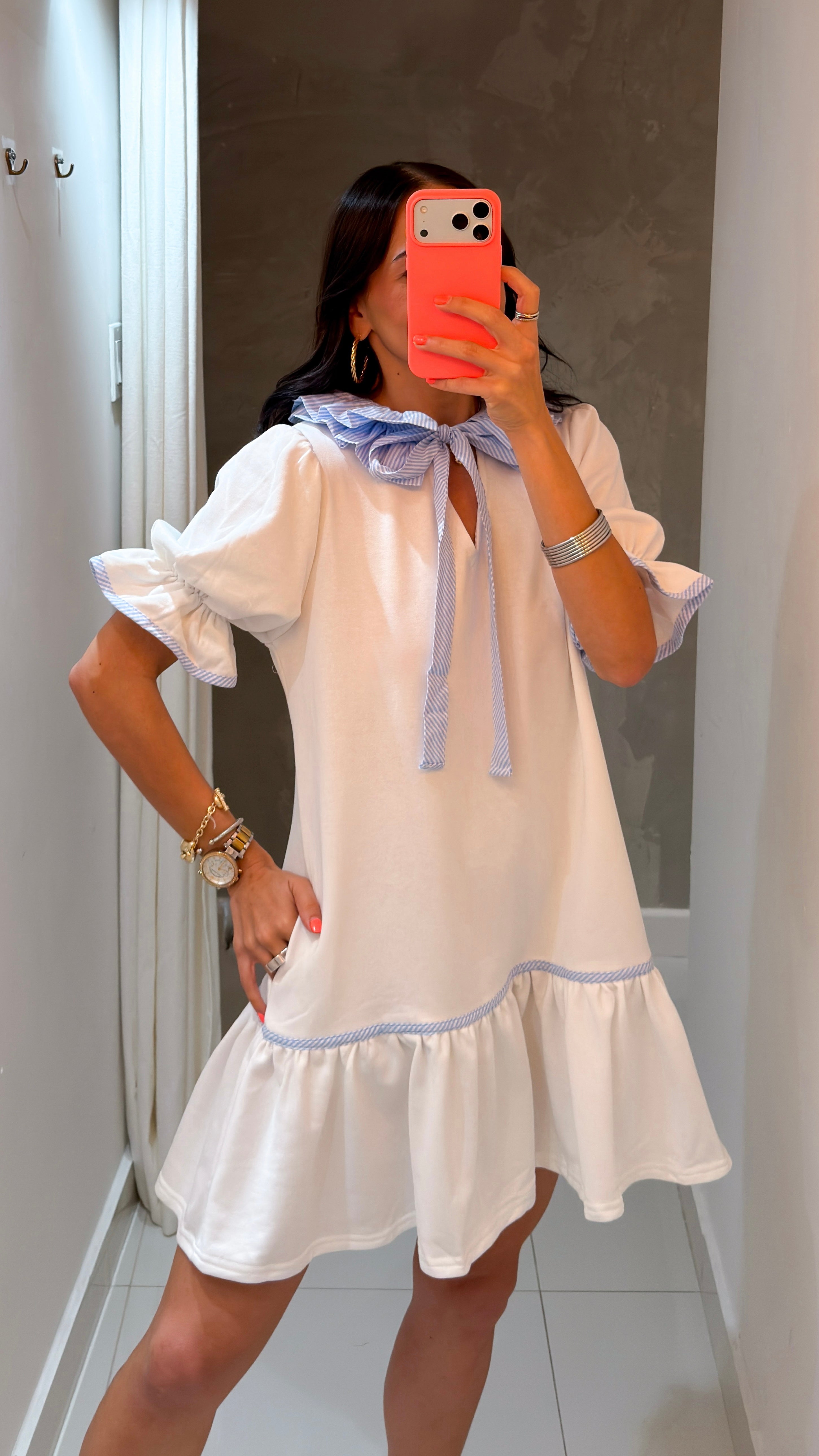 PAULINE RUFFLED MINI DRESS