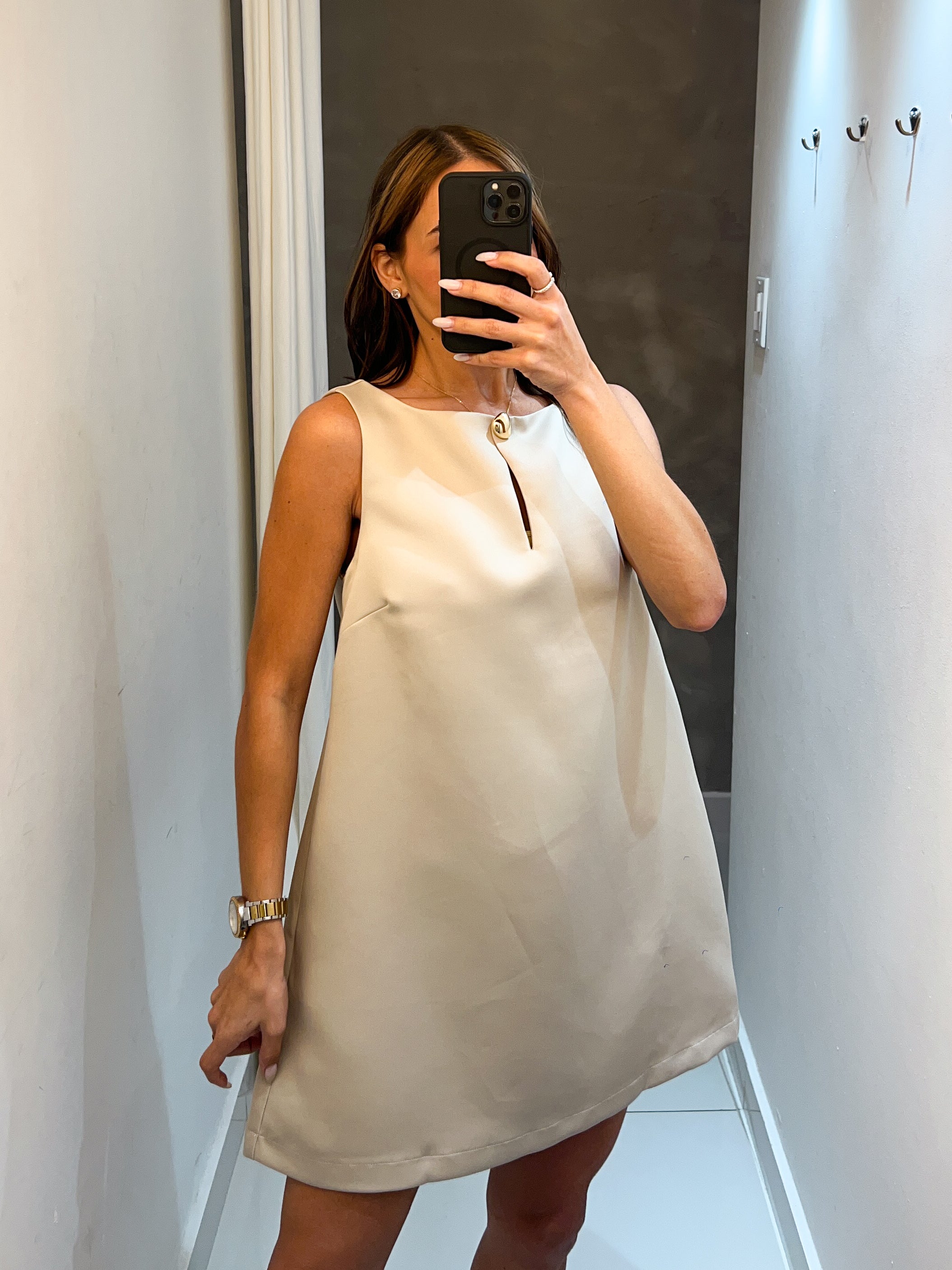 ISADORA BEIGE MINI DRESS