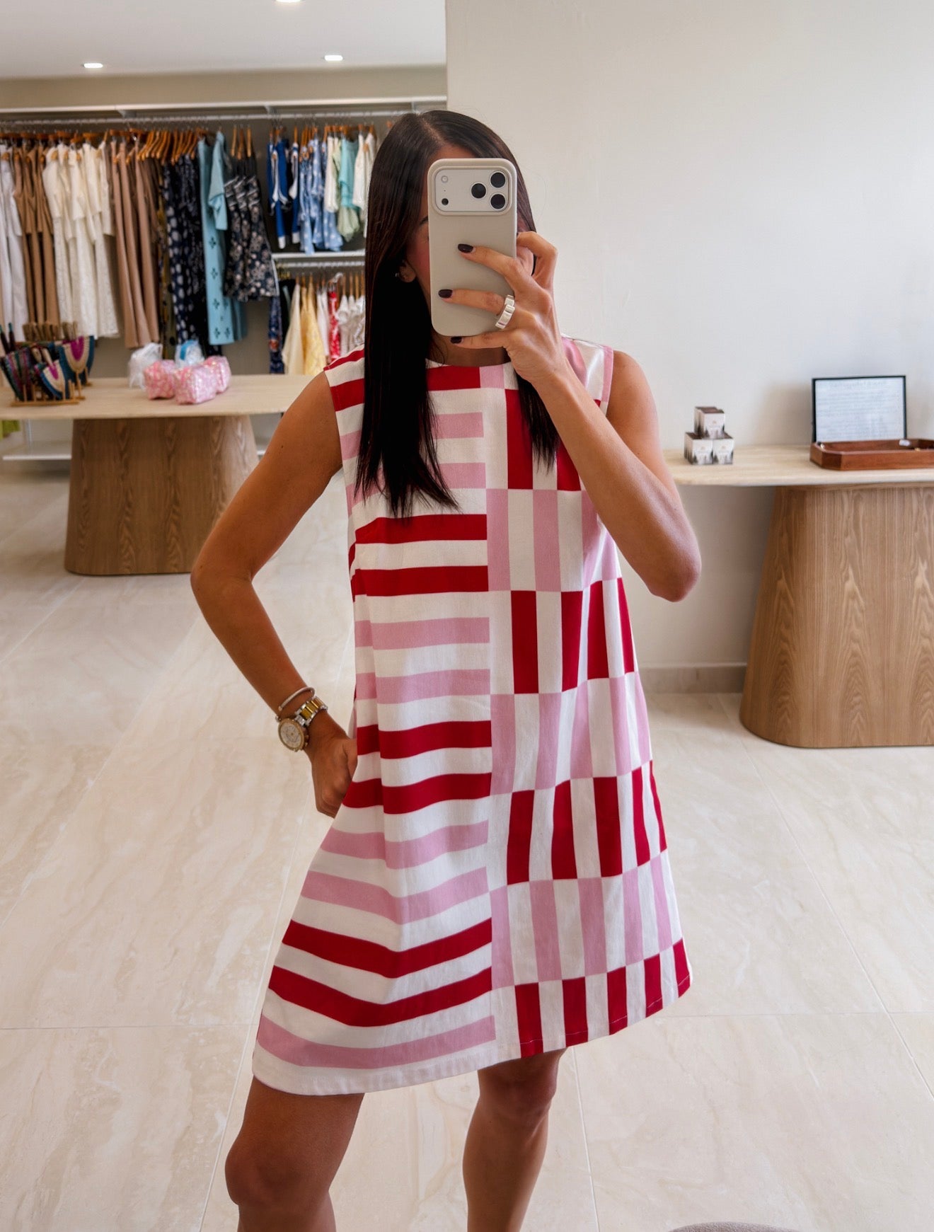 VILMA PINK PRINTED SUMMER DRESS