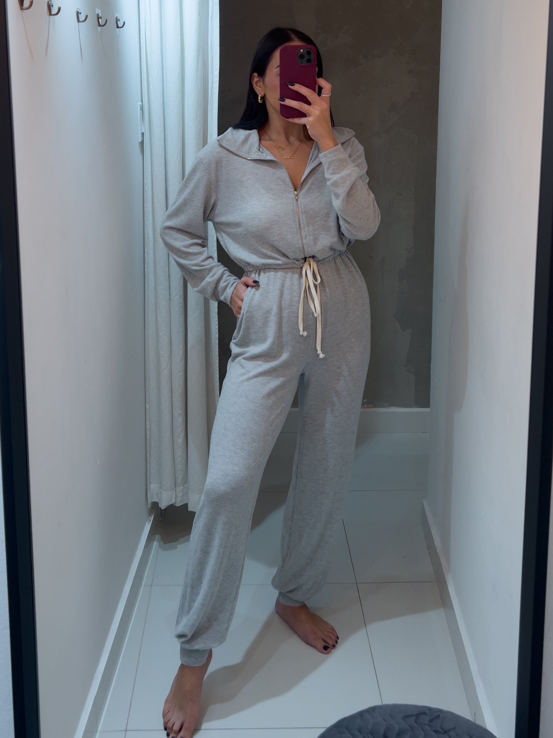 SARINA ZIP UP JUMPSUIT
