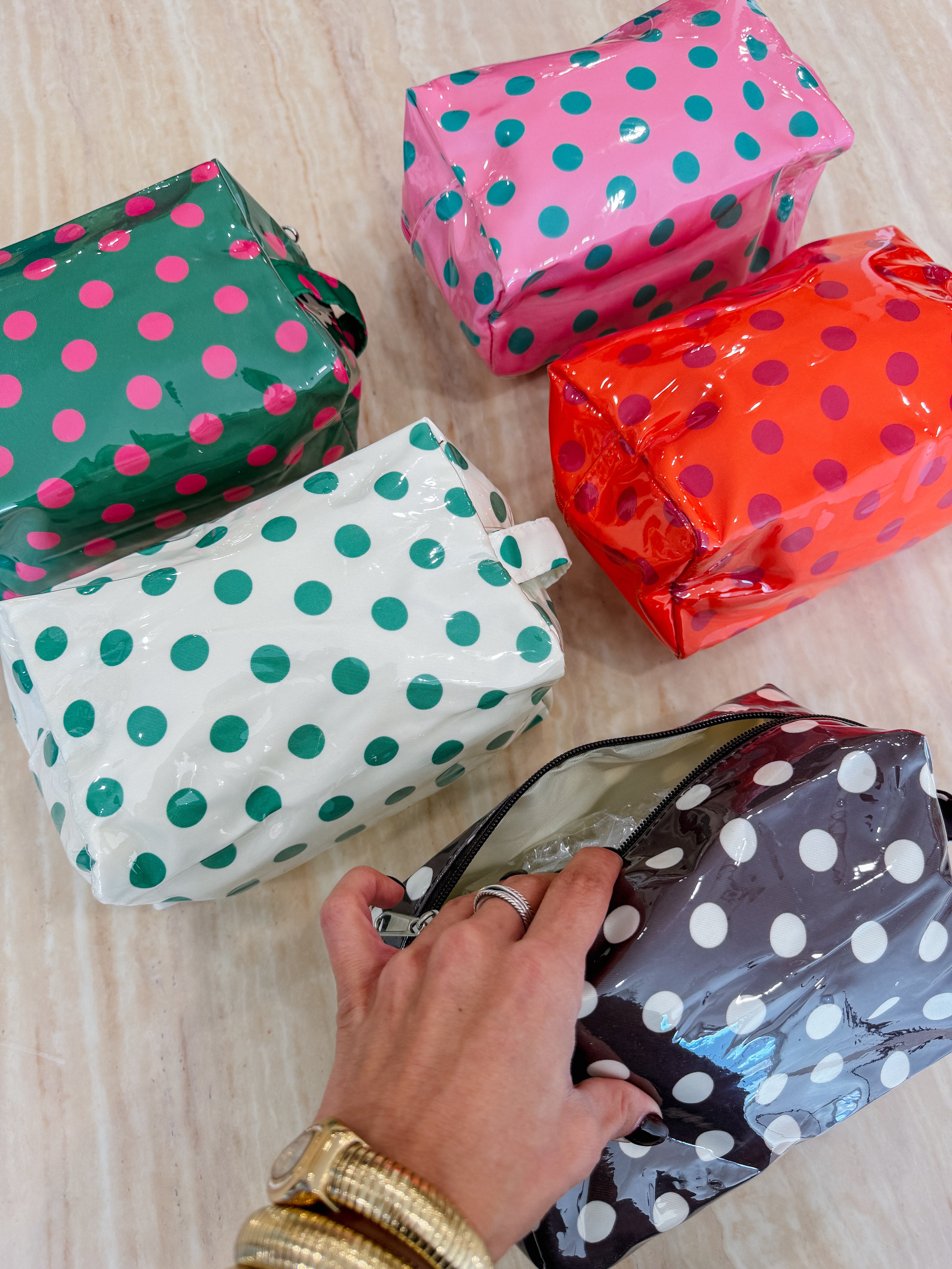 POLKA DOT COSMETIC BAG