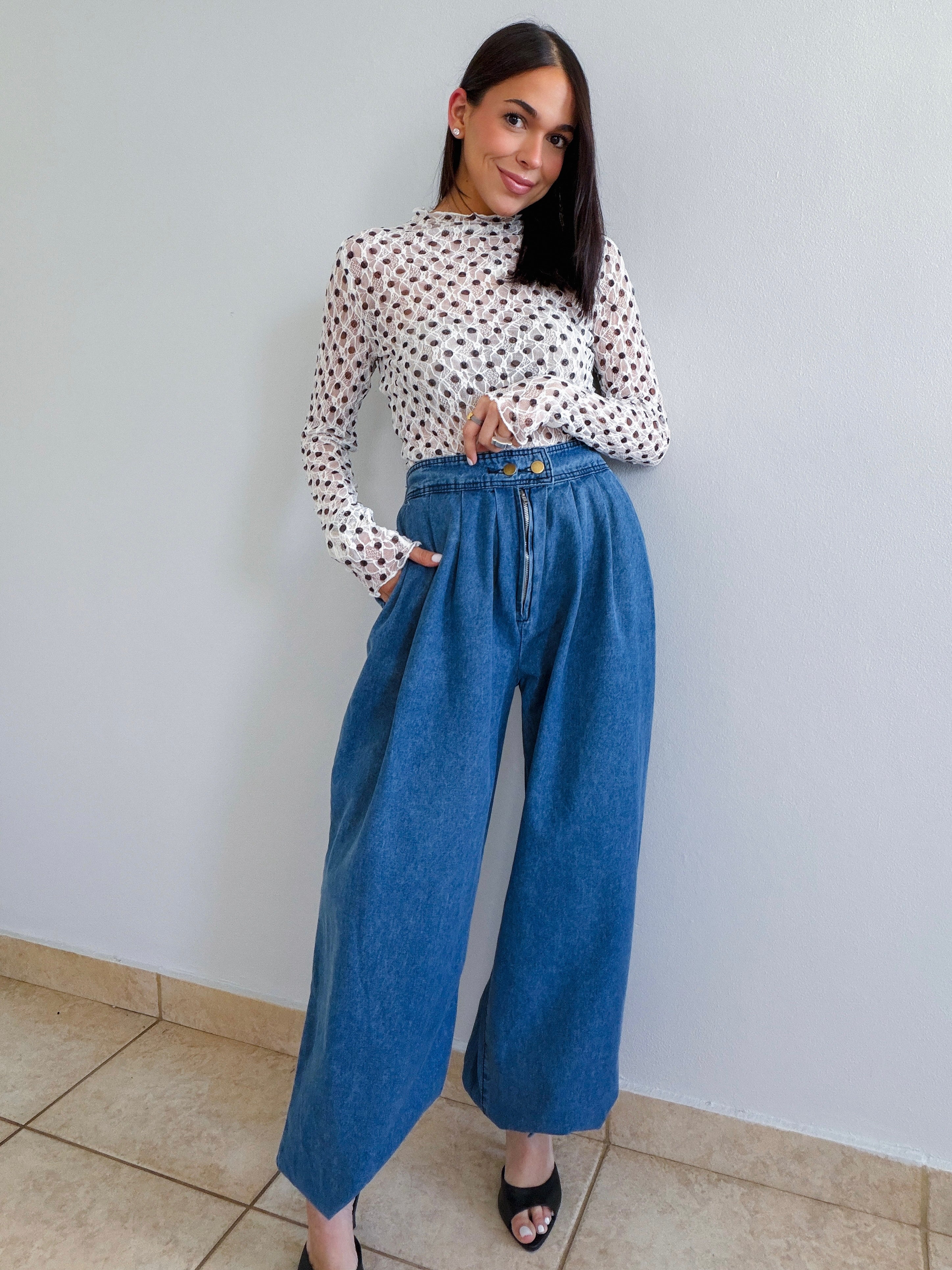 CLAUDE DENIM CUFFED JEANS