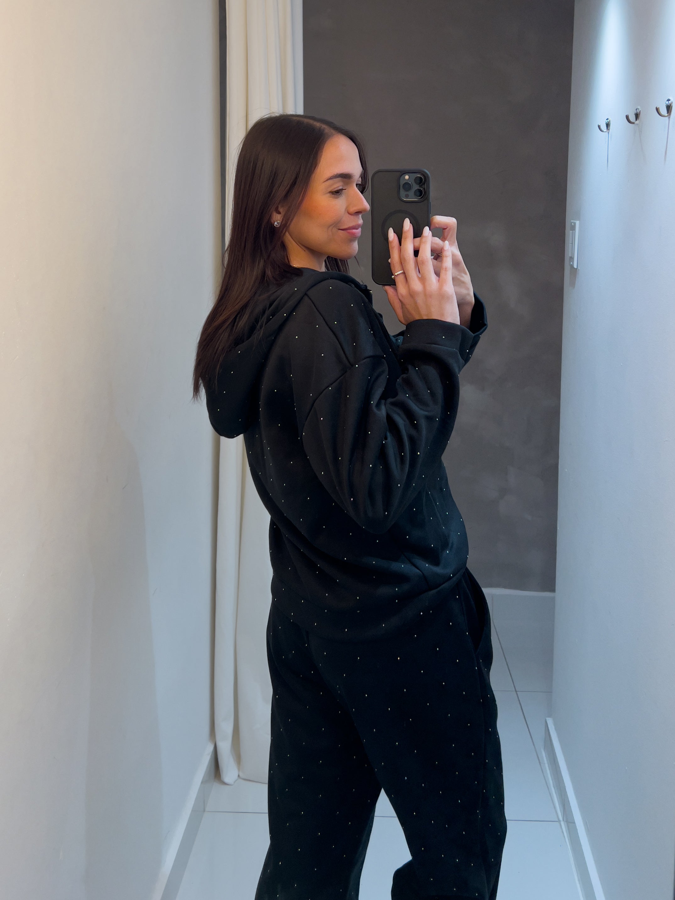 CRYSTAL BLACK RHINESTONE SET