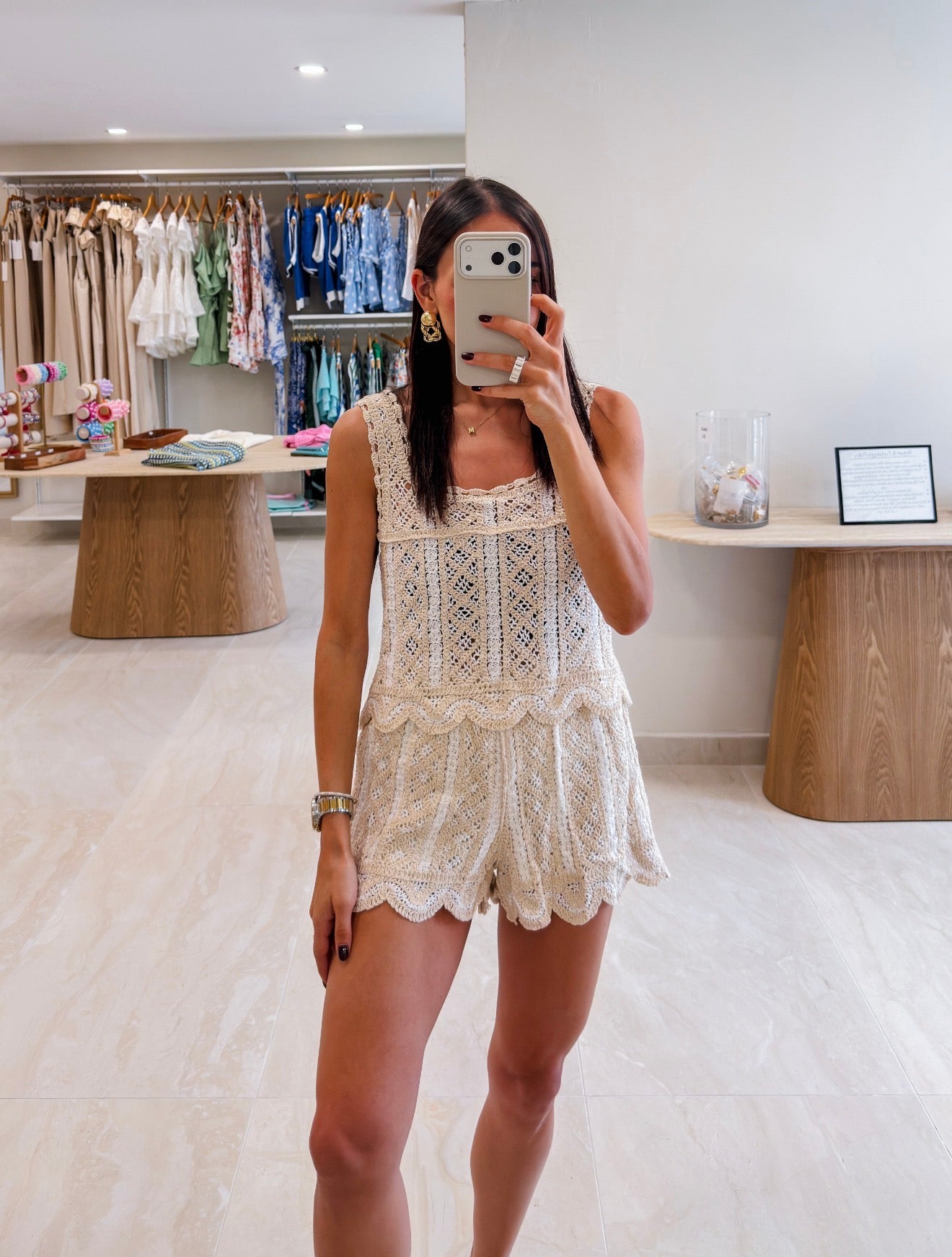 ELEONORA BEIGE SHORT SET