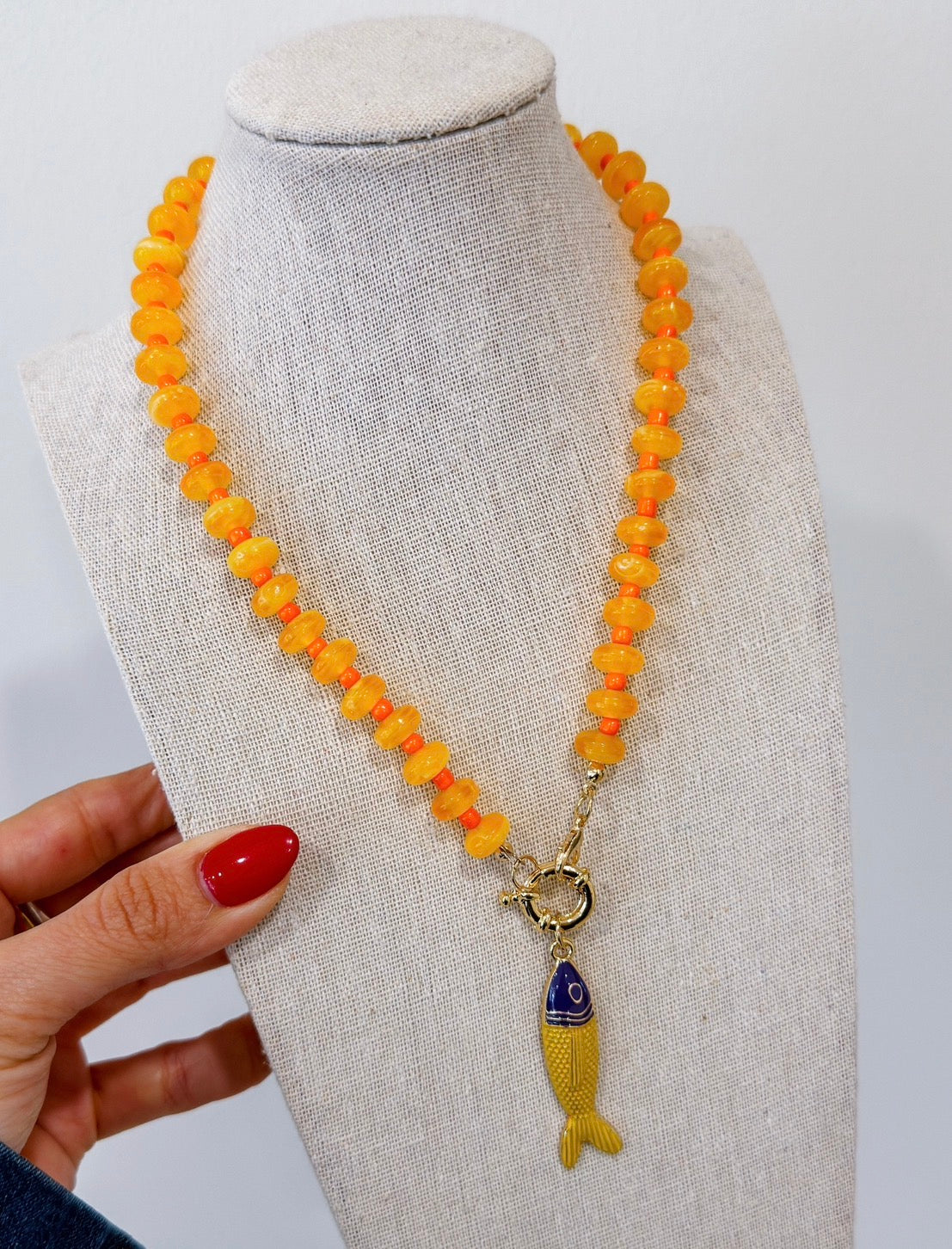 KAILANI TANGERINE/ORANGE NECKLACE