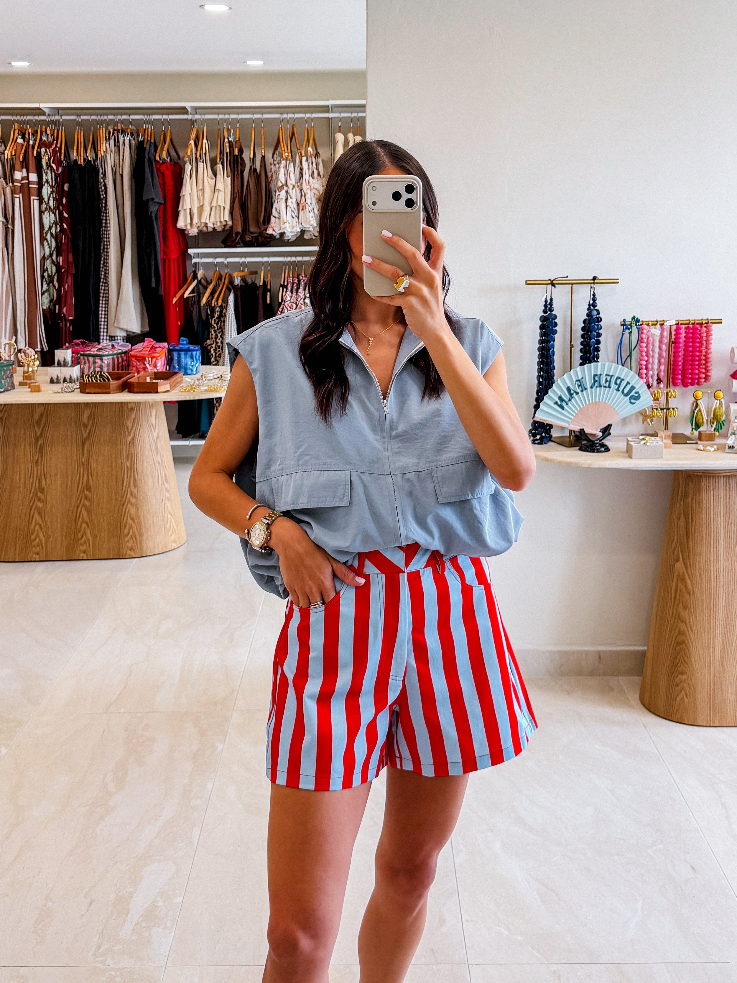 IVE STRIPED SHORTS