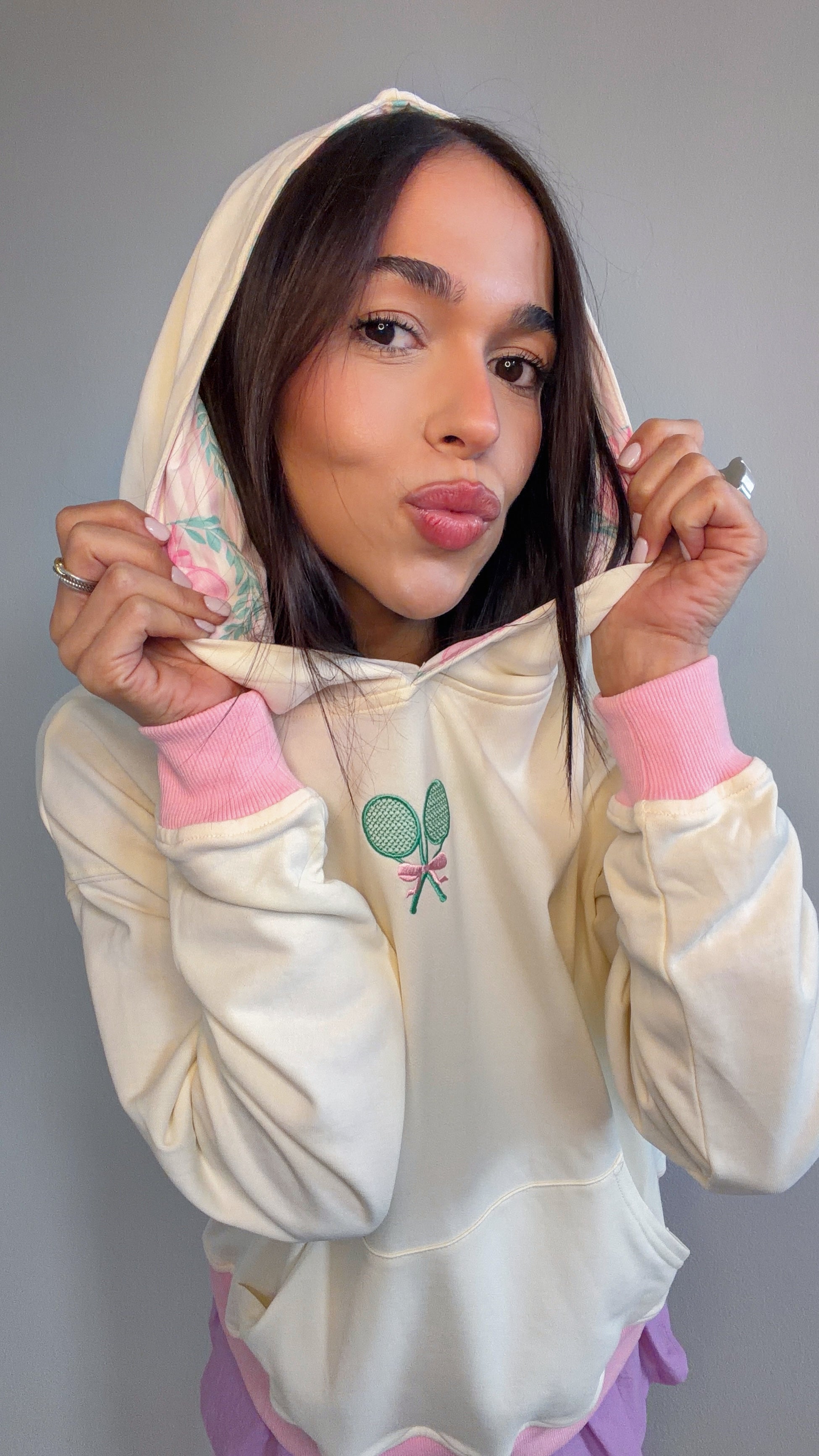 ADELINA TENNIS EMBROIDERY HOODIE