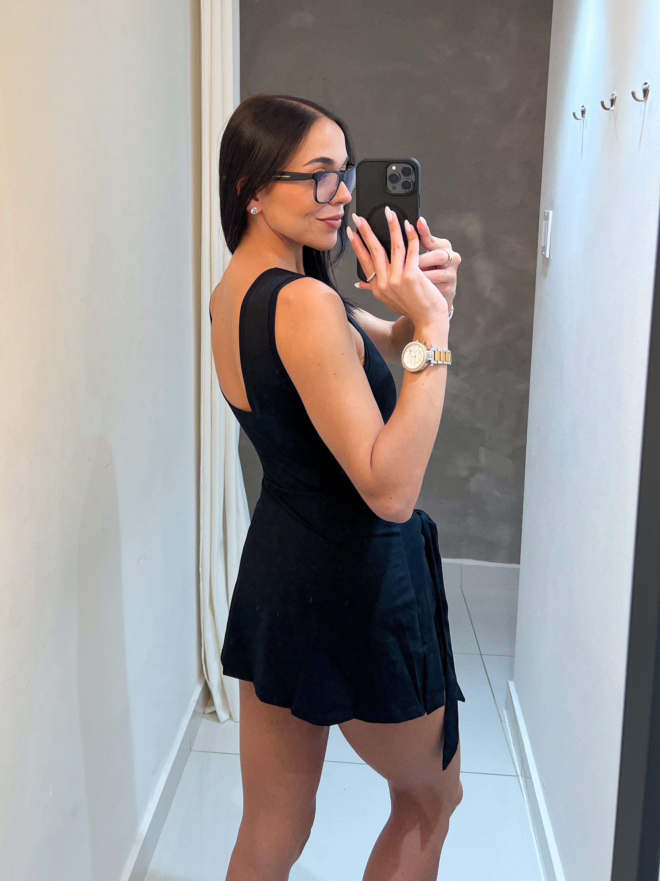 CINDY BLACK WRAP ACTIVE ROMPER