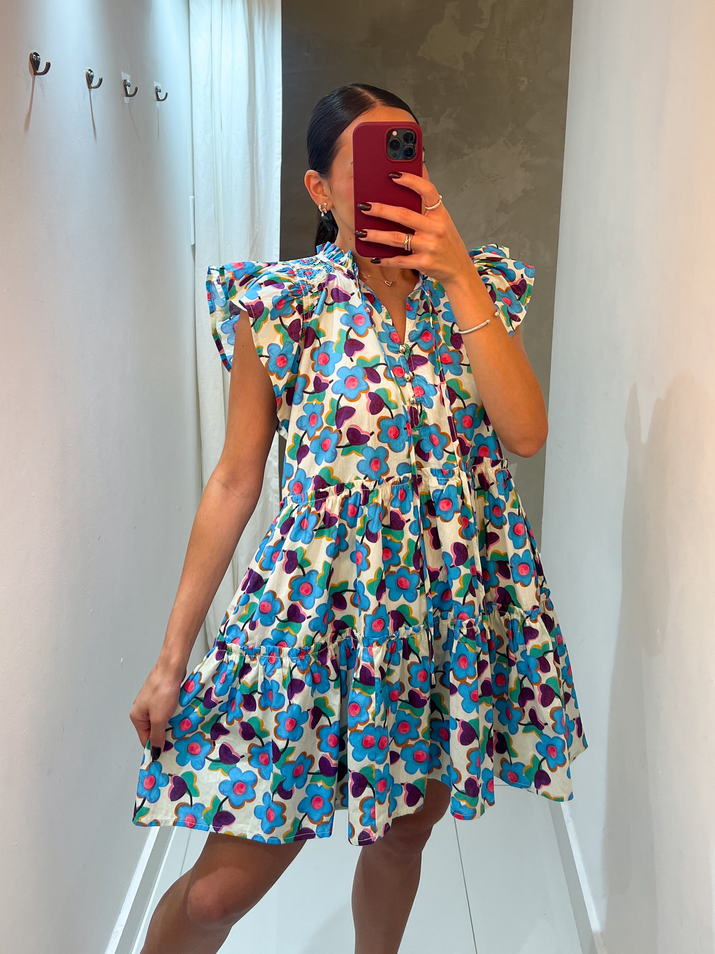 PATRICIA FLORAL PRINT TIERED DRESS
