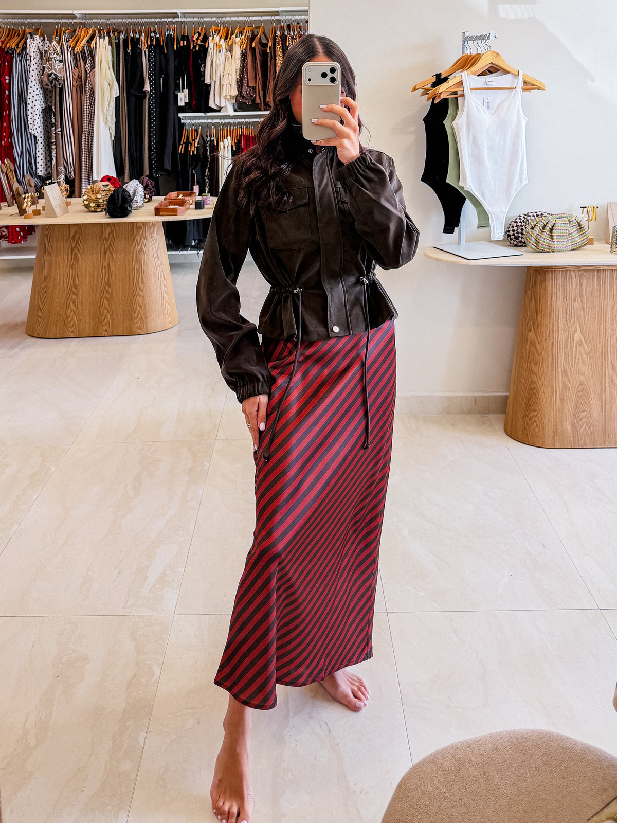 CINDY SIENNA/BROWN SKIRT