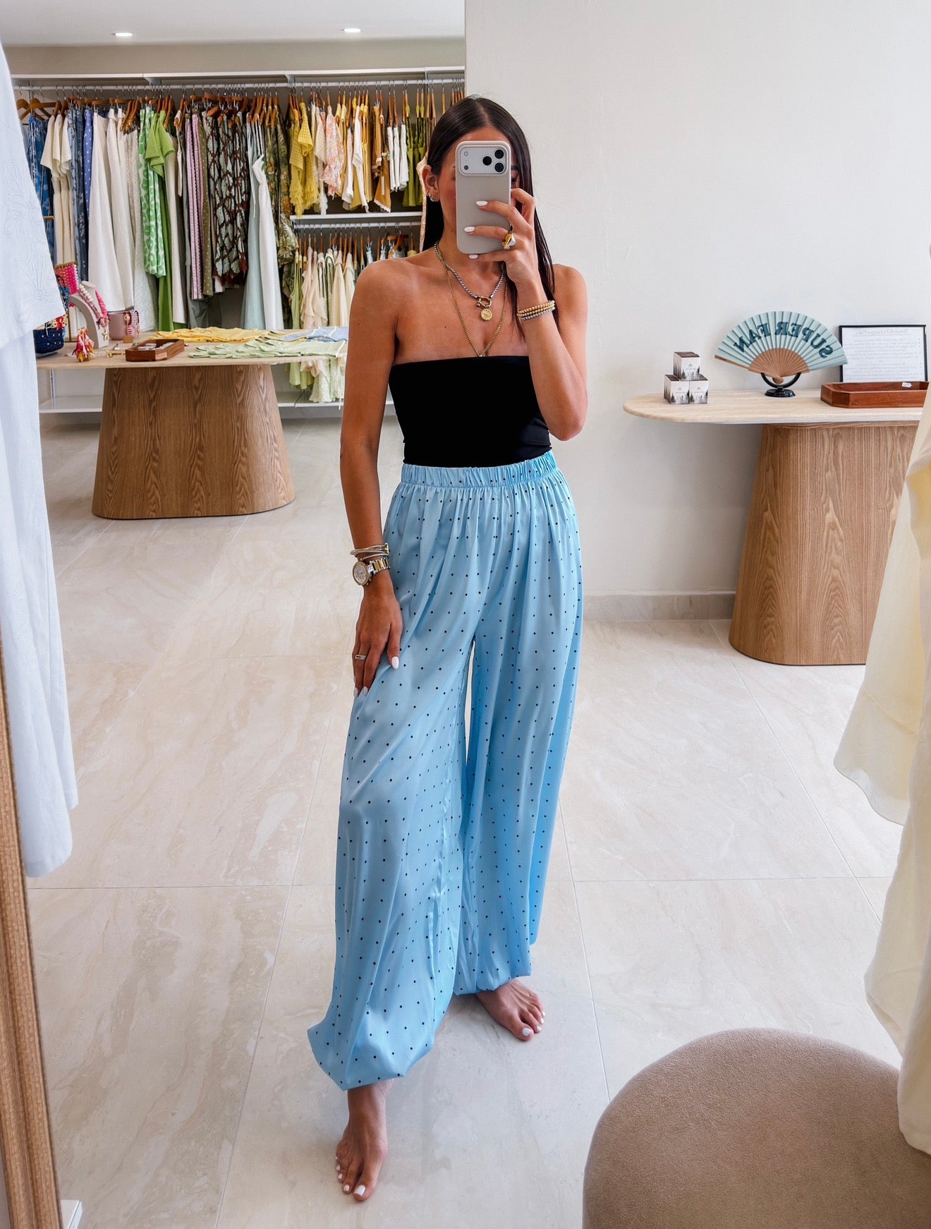 ASHLEY BLUE POLKA DOT JOGGER