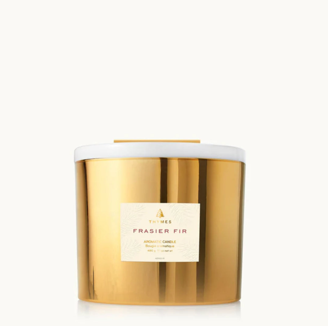 Frasier Fir Gold 3-Wick Candle 17 OZ