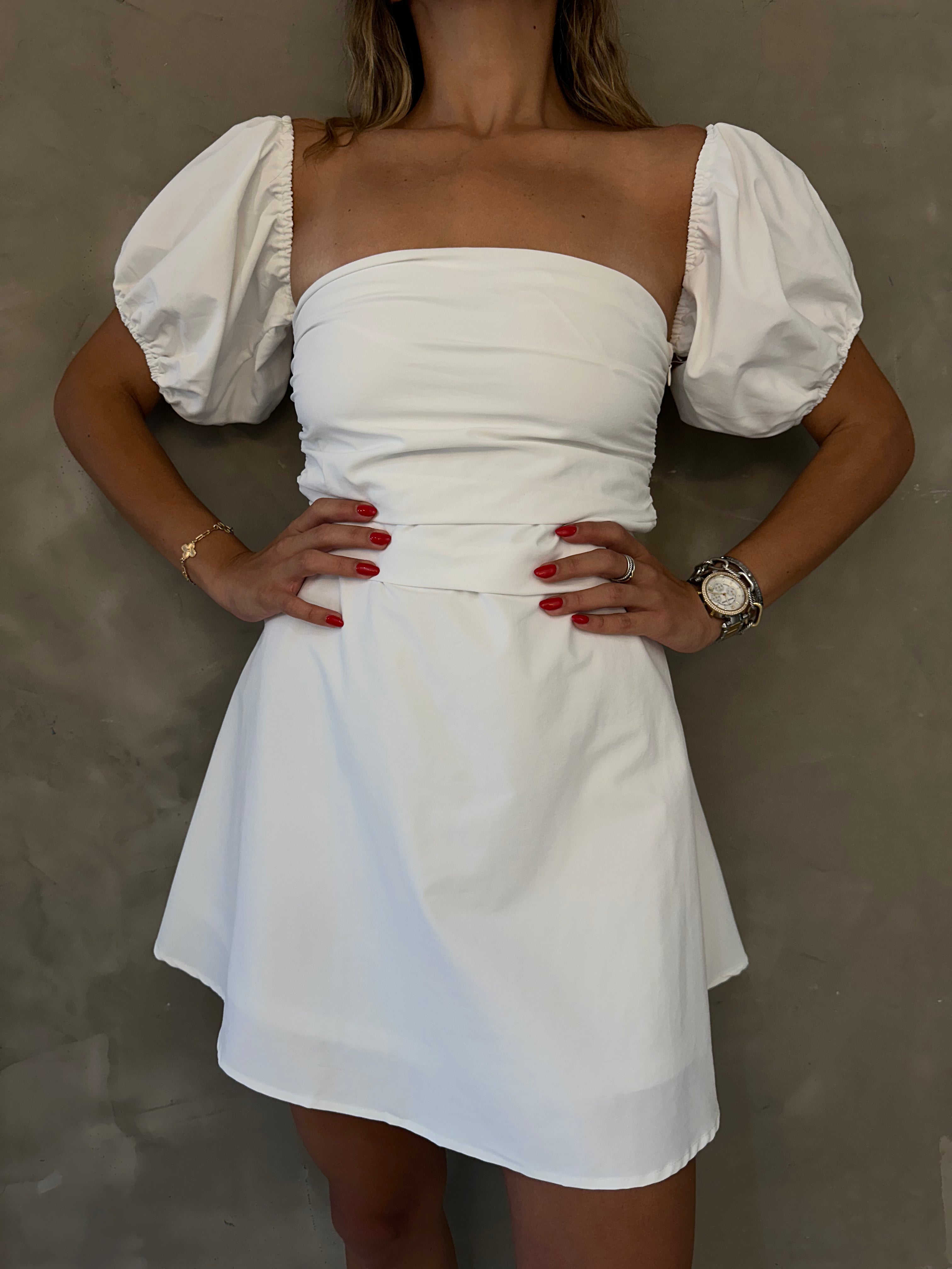 CASSIA WHITE MINI DRESS