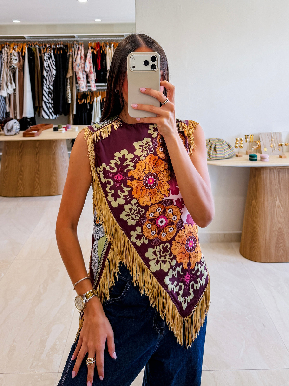 PERSEPHONE FRINGED TOP