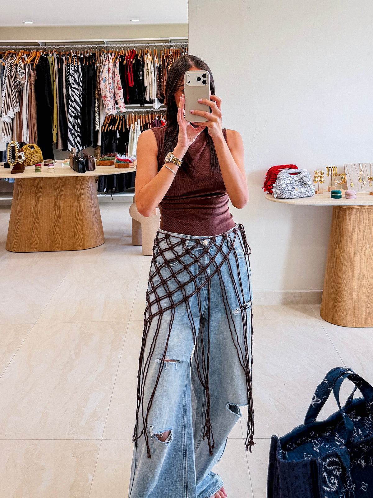 MONICA BROWN SARONG WAIST BELT