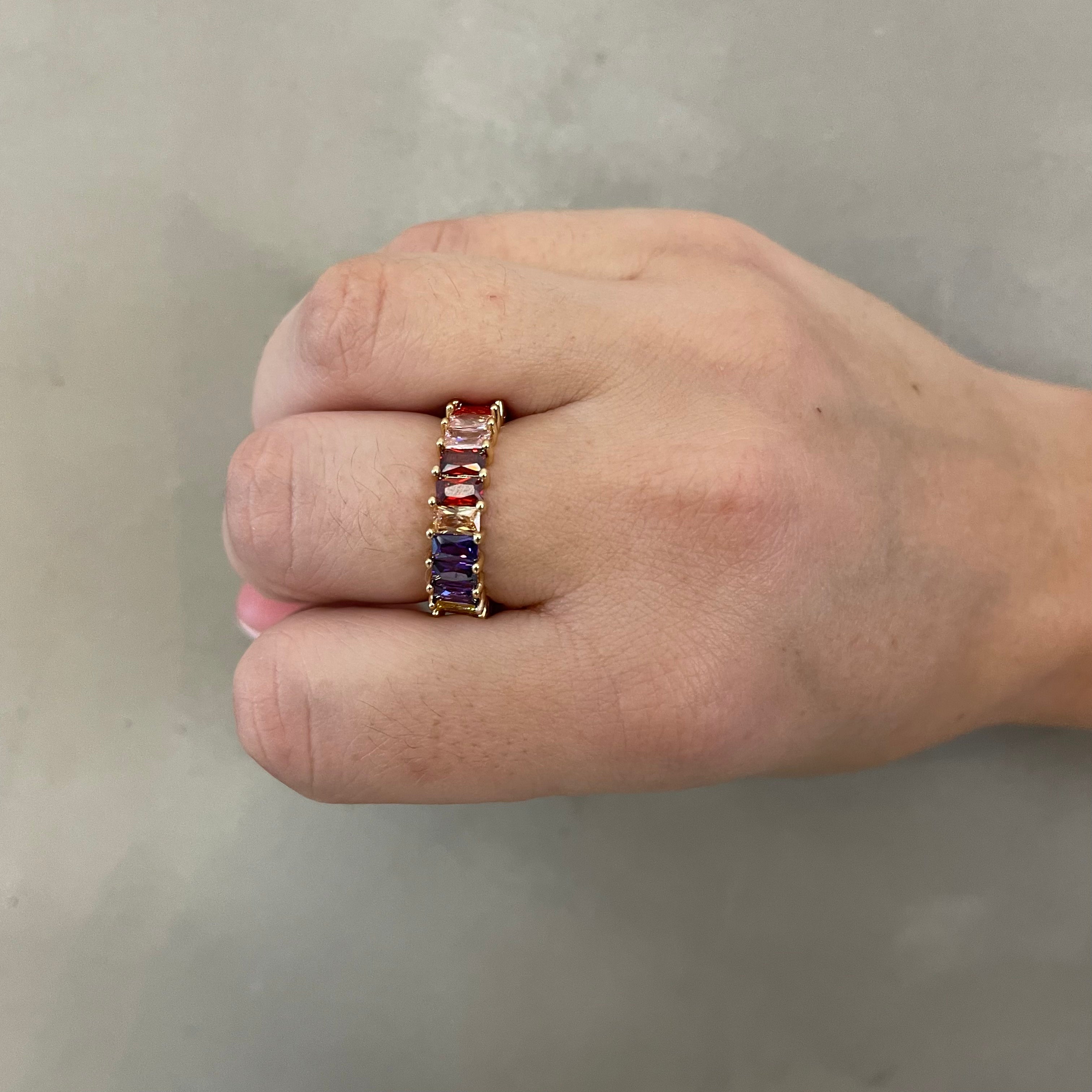 CRYSTAL MULTI COLOR RING